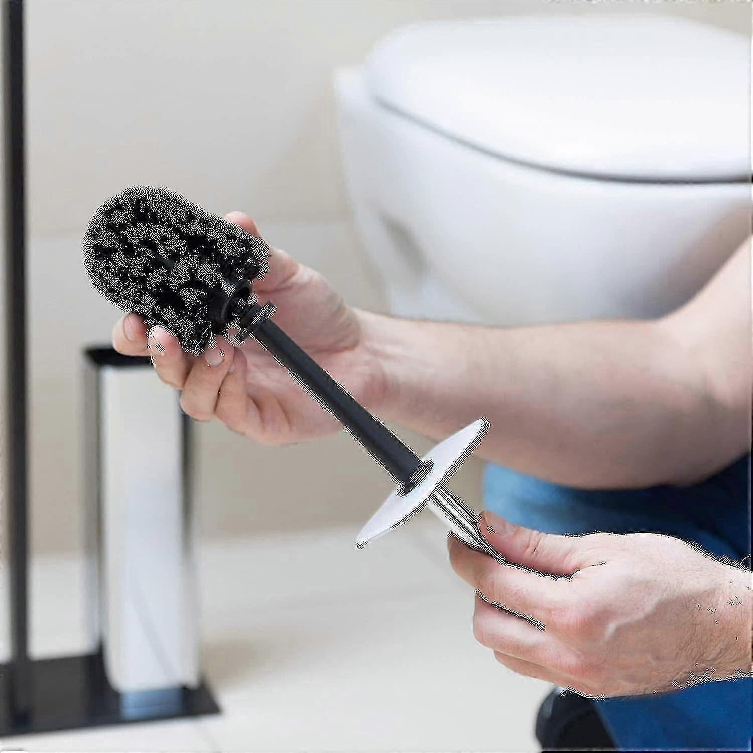 6pcs Toilet Replacement Brush Head White Replacement Brushes Diameter 8cm Suitable for Certain Brands