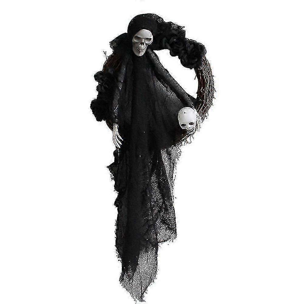 正面玄関または屋外の窓のためのハロウィーンの装飾花輪