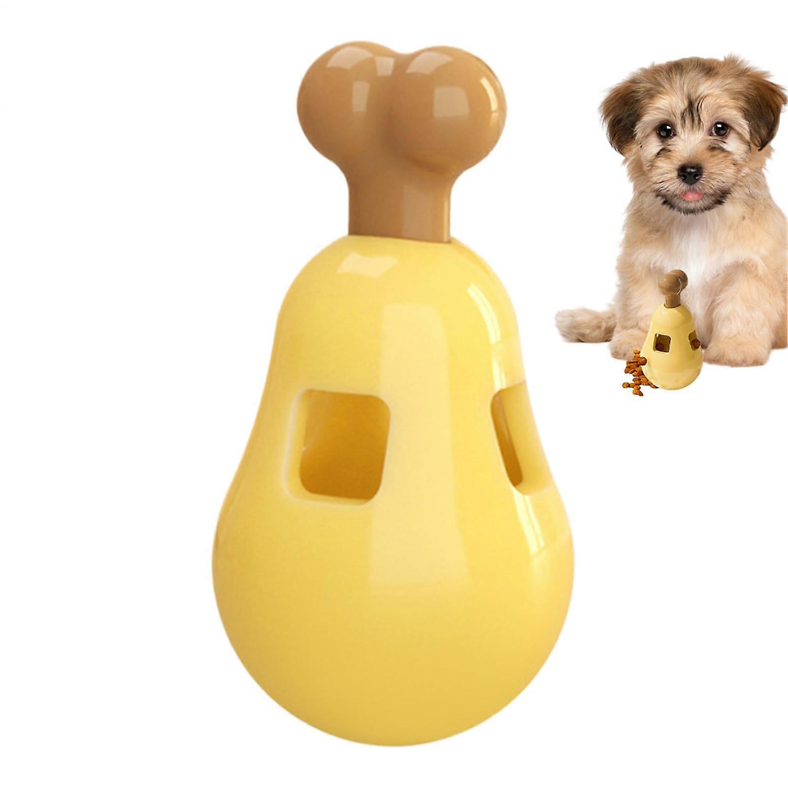 Dog toy with container, cute puppy food toy interactive chew toy for dental care for dogs with movable filling function.