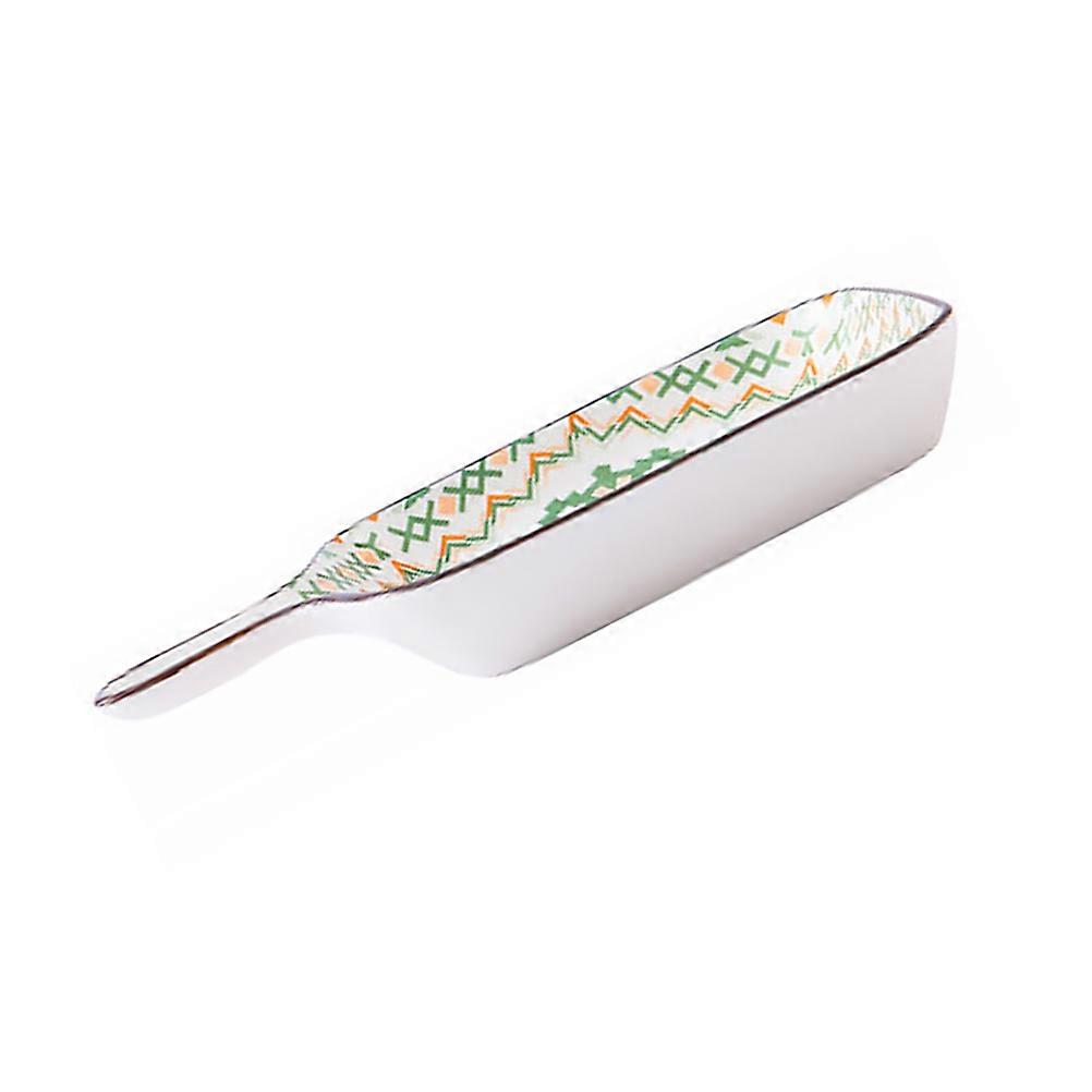 Oven Baking Tray Ceramic Dish Cooking And Dining Square Shape Green 1Set