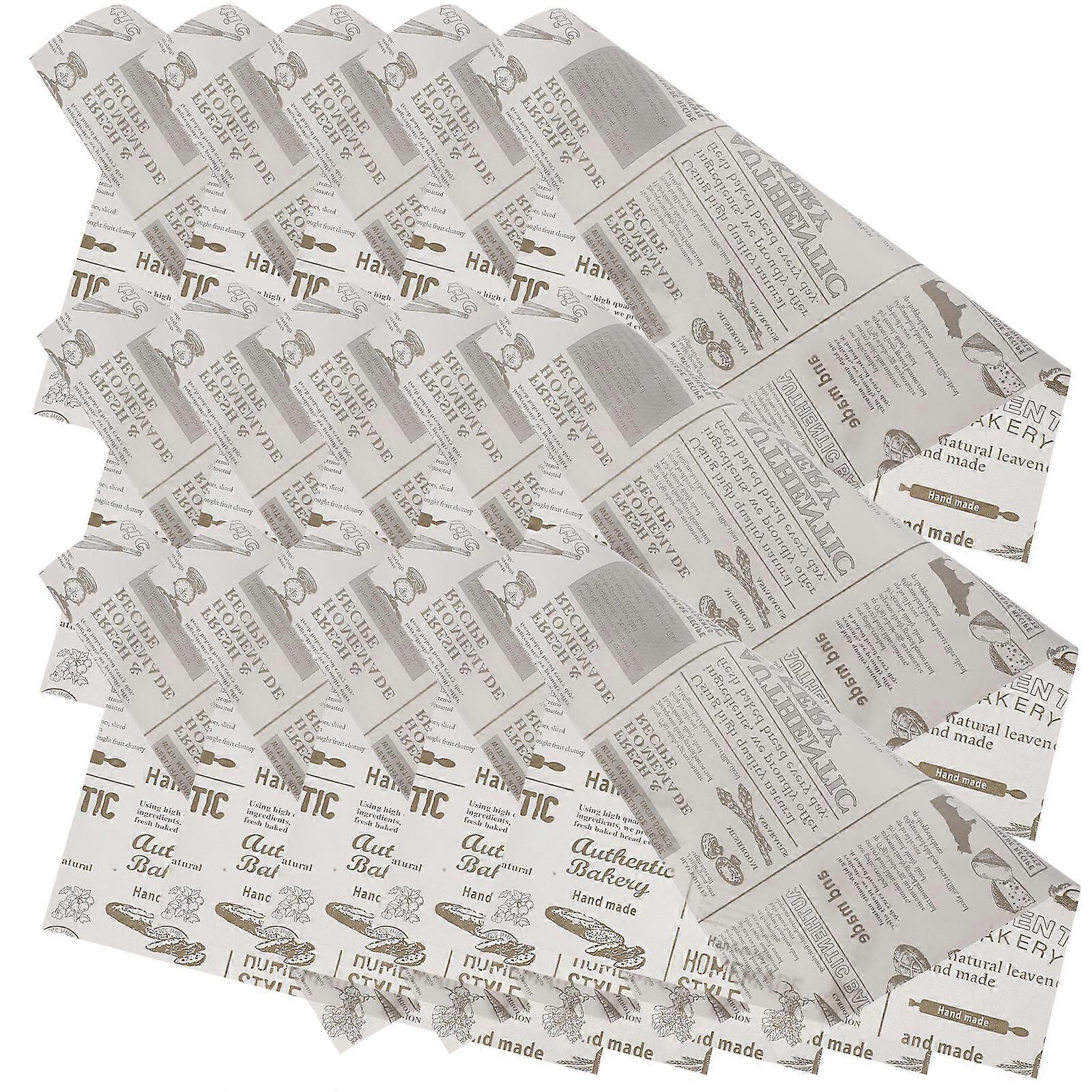 Greaseproof Baking Paper 50 Sheets   Non Stick Parchment Wraps for Cakes, Cookies, Bread, Snacks, Air Fryers & Food Presentation