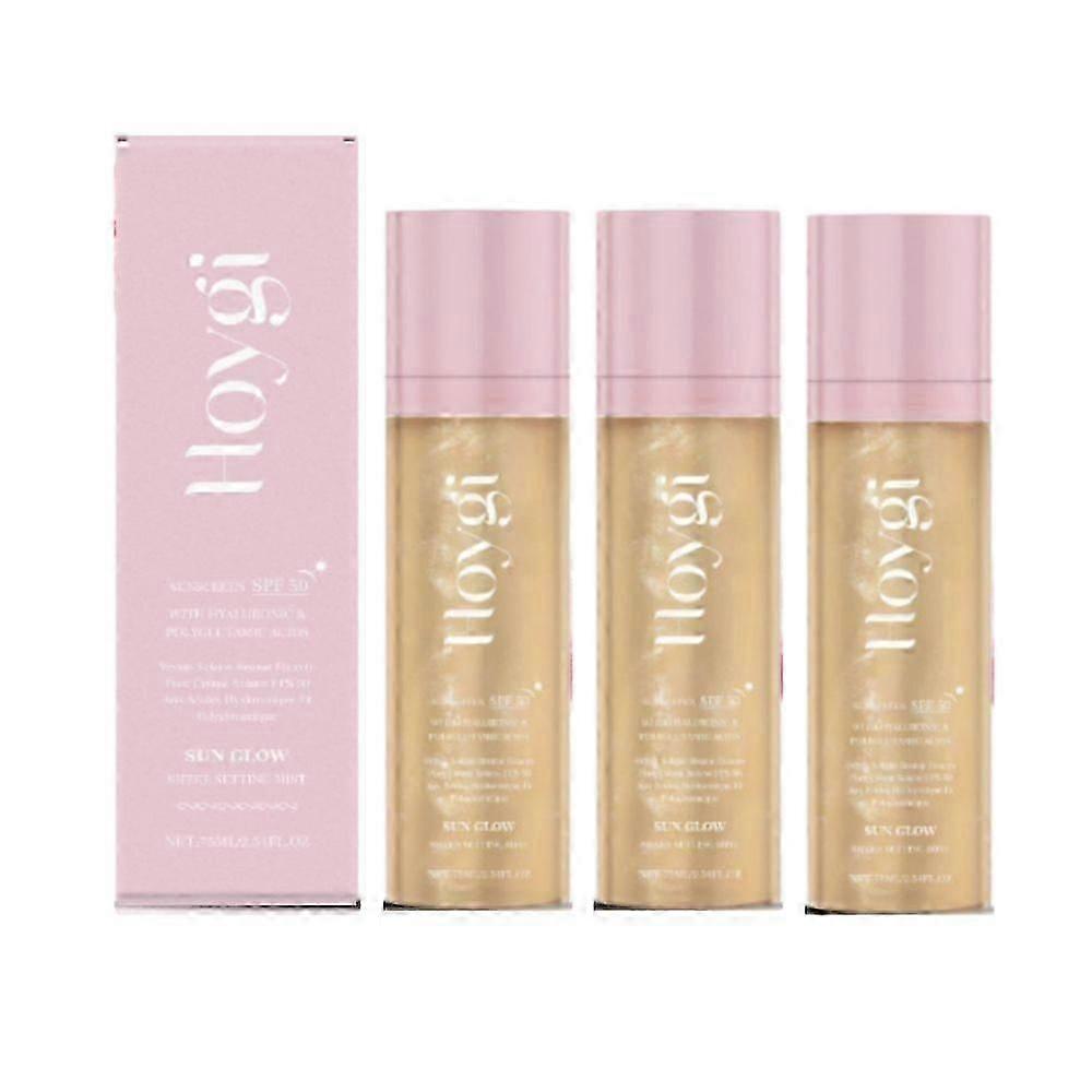 Sunglaze Sheer Setting Mist Αντηλιακό SPF 50, Λαμπερό Λάδι Σώματος Mist