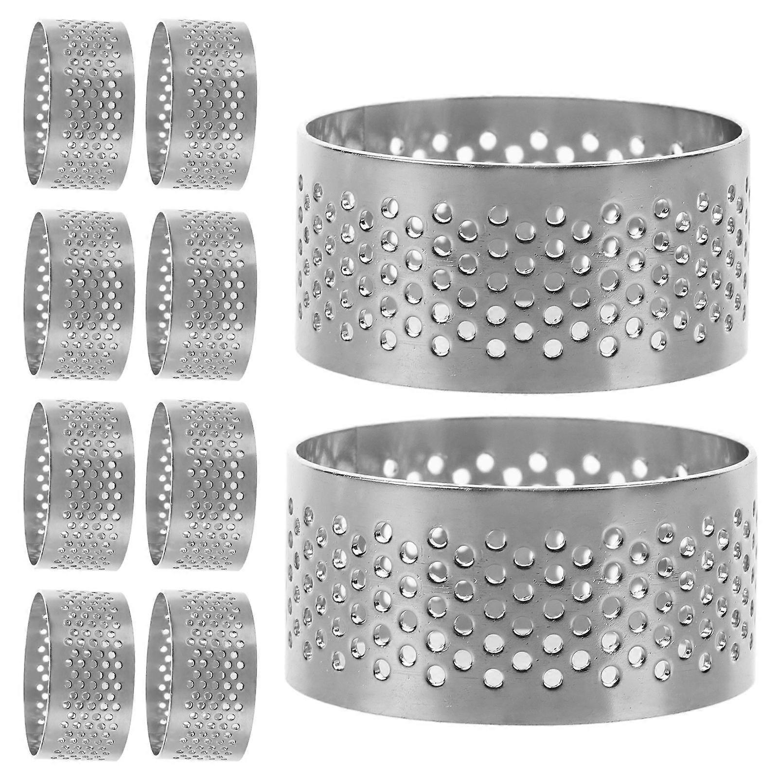 Round Baking Ring Non-Stick And Safe Material For Diy Cake Bakers 10Pcs