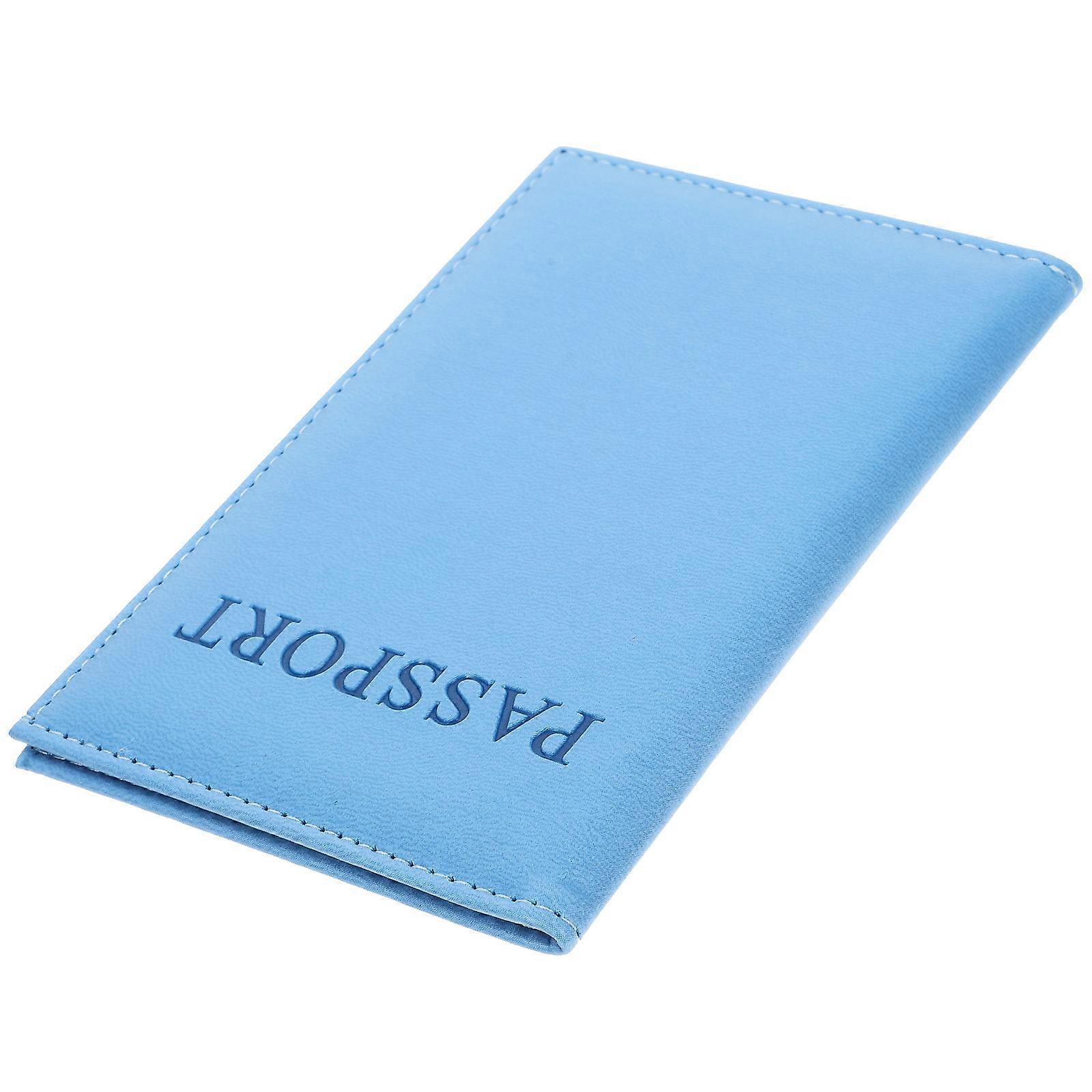 Card Holder Protector Card Protective Sleeve Simple Design Immunization Card Storage Bag Blue Rectangular Dustproof 1Set