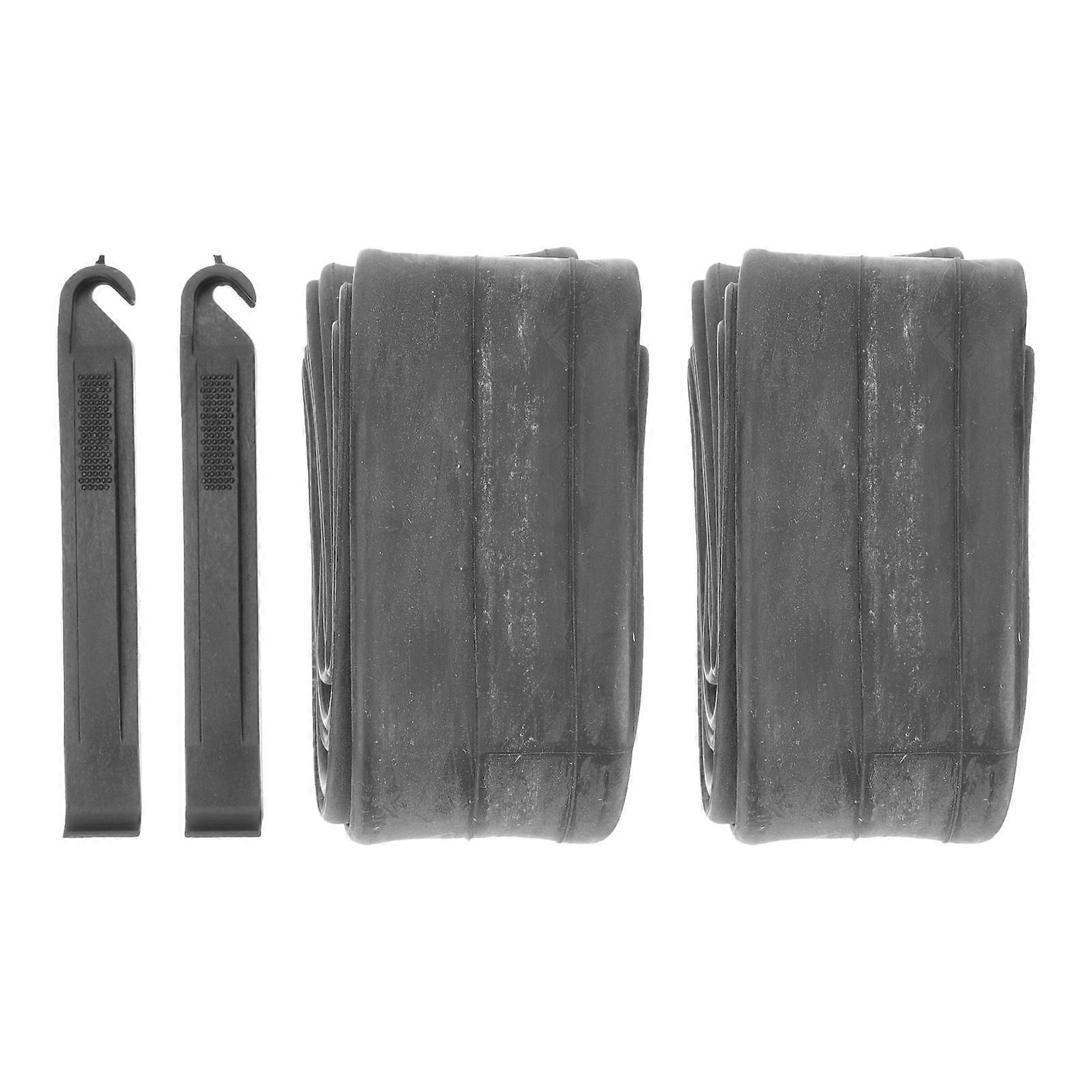 2 Pcs Bike Inner Tube Kit with Pry Bars – Durable Replacement for Mountain & Gravel Bikes, Airtight & Aging Resistant Design, Easy Installation