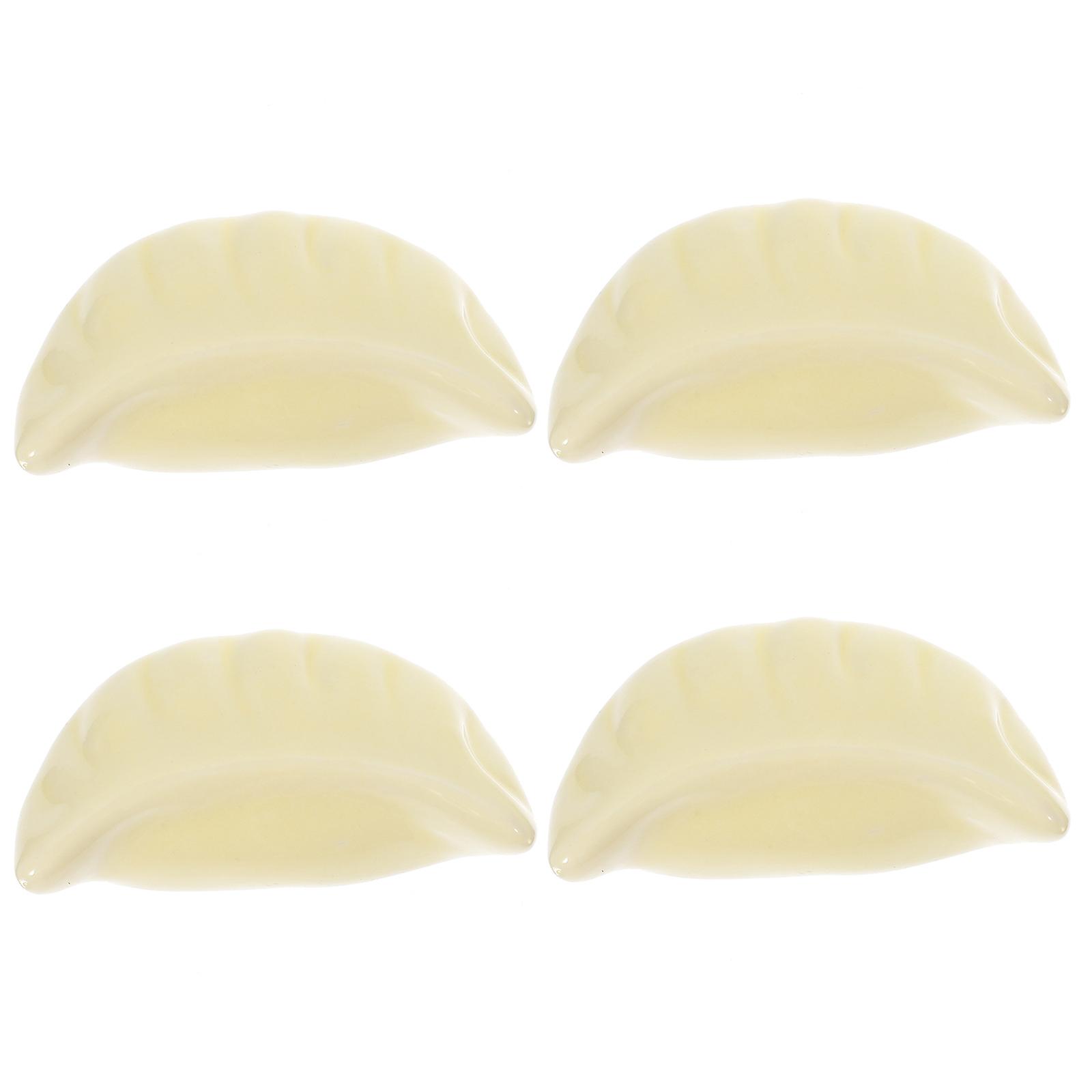 Dumplings Shape Chopstick Racks Ceramic Chopstick Rest for Table Use 4Pcs