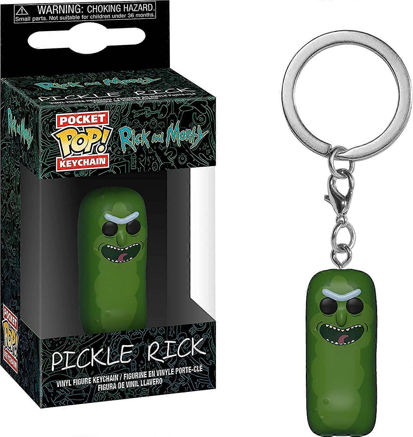 35929 Pocket POP! Keychain Rick & Morty Pickle Rick Multi-Character Collectible Figure, PVC, 4-Inch