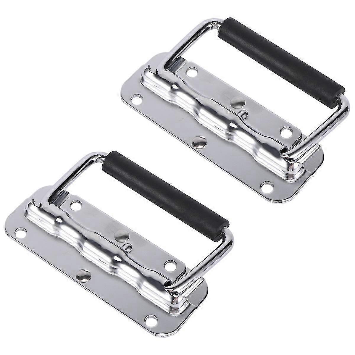 2Pcs 304 Stainless Steel Spring Handle Prop Box Tool Aluminum Box Handle Activity Handle Folding Ind Edition 0710