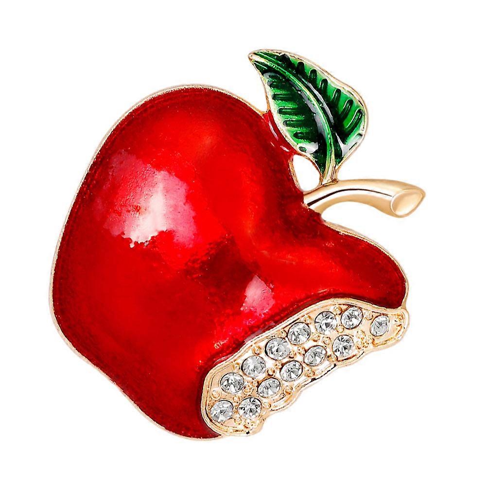 Here's a refined and informative product description based on your input:
**2PCS Christmas Apple Brooch Retro Rhinestone Alloy Breastpin for