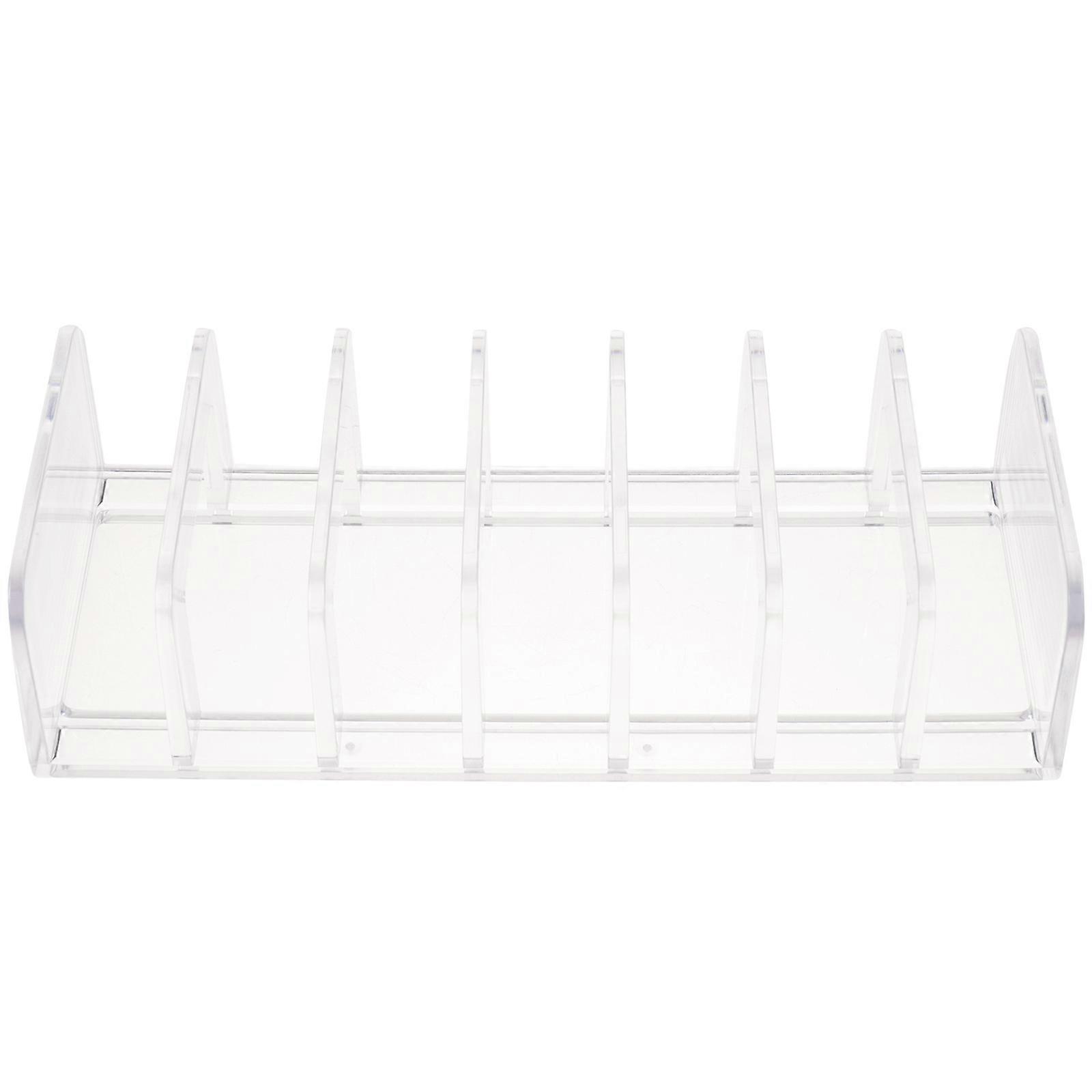 Transparent Makeup Palette Organizer with Divided Compartments for Eyeshadow and Cosmetic Storage – Easy Access Vanity Case for Bathroom and Bedroom
