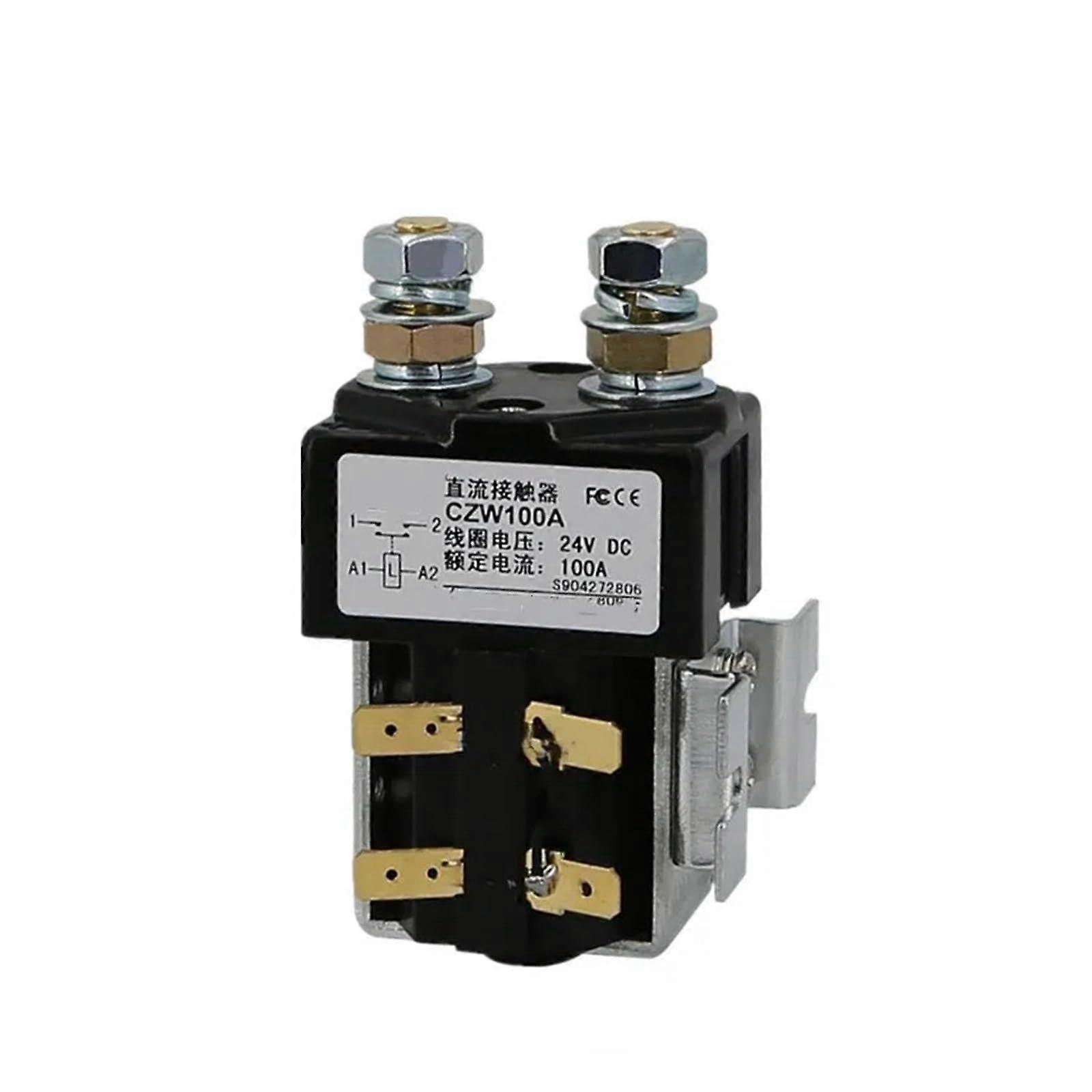 1PC CZW100A/24V DC Contactor Electrical DC Contactor Switch 100A for Vehicles 12V 36V 48V 60V 72V(DC48V) 1NO Dc48v