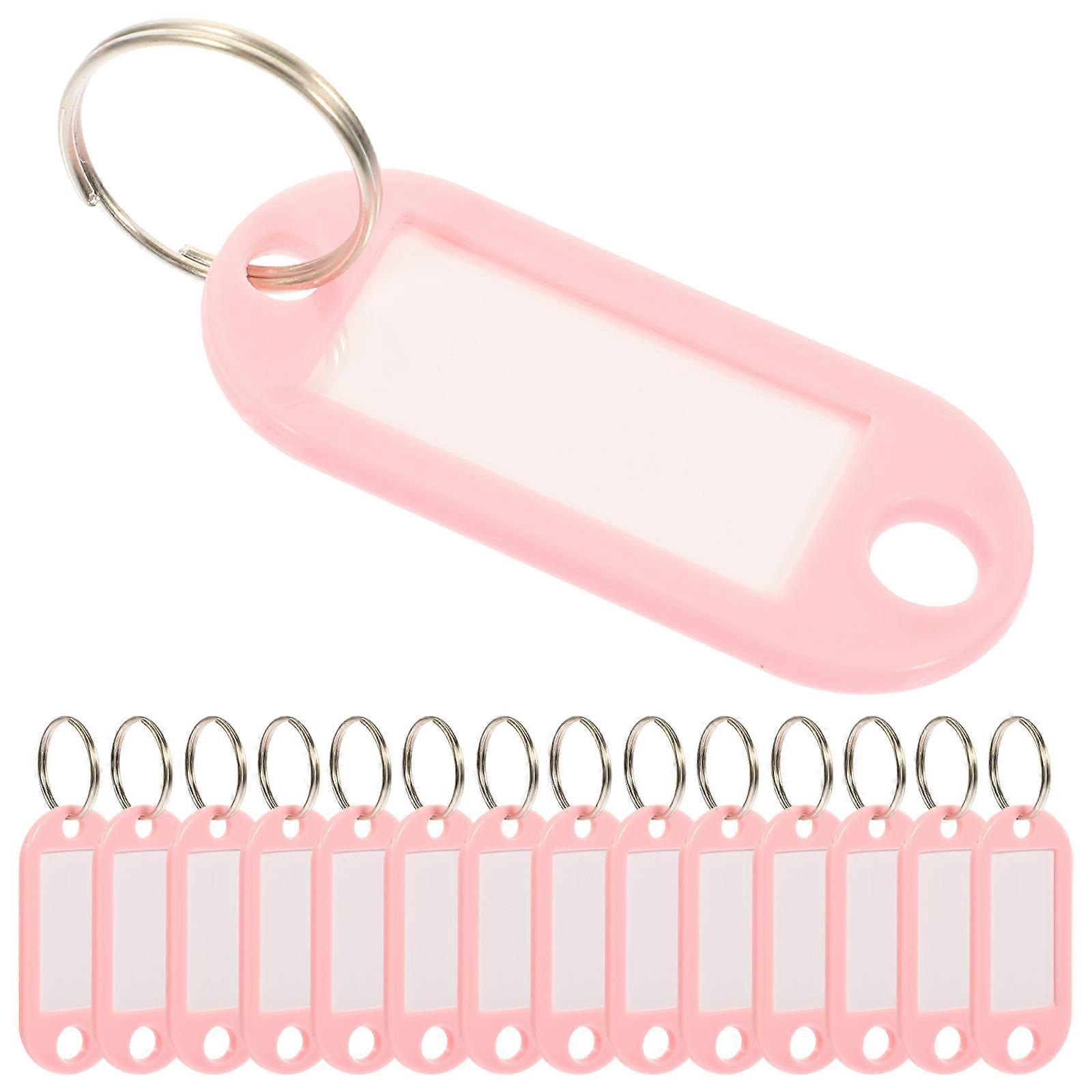 Bag Tags For Luggage Key Tag Pendants Travel Pink 5X2.2X0.3CM Prevent Fading 15Pcs