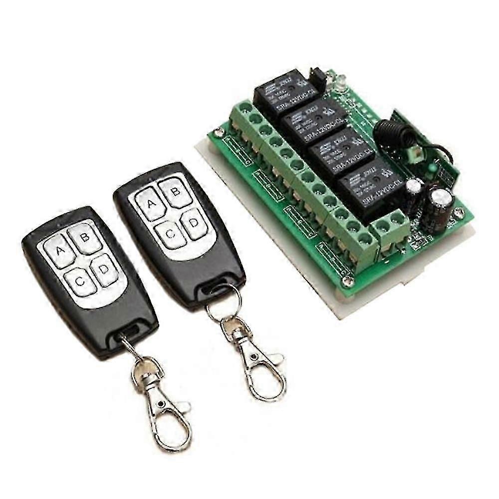 12v 4ch Channel 433mhz Wireless Remote Control Switch With 2 Transimitter