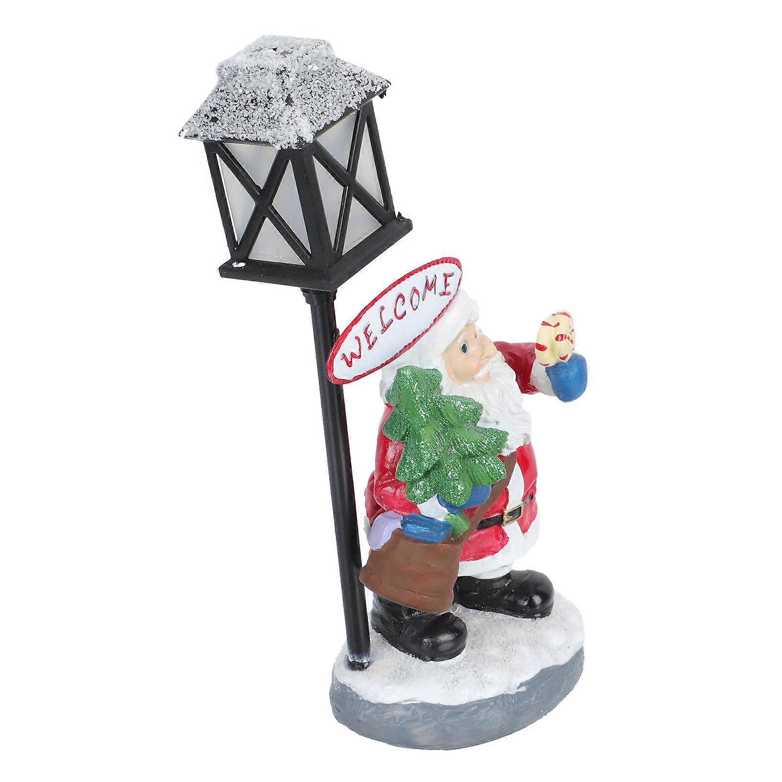 Decorative Light Christmas Night Lamp Creative Resin Statue For Home Decor Size 25.5x10.5cm Night Light Decoration 1Pack