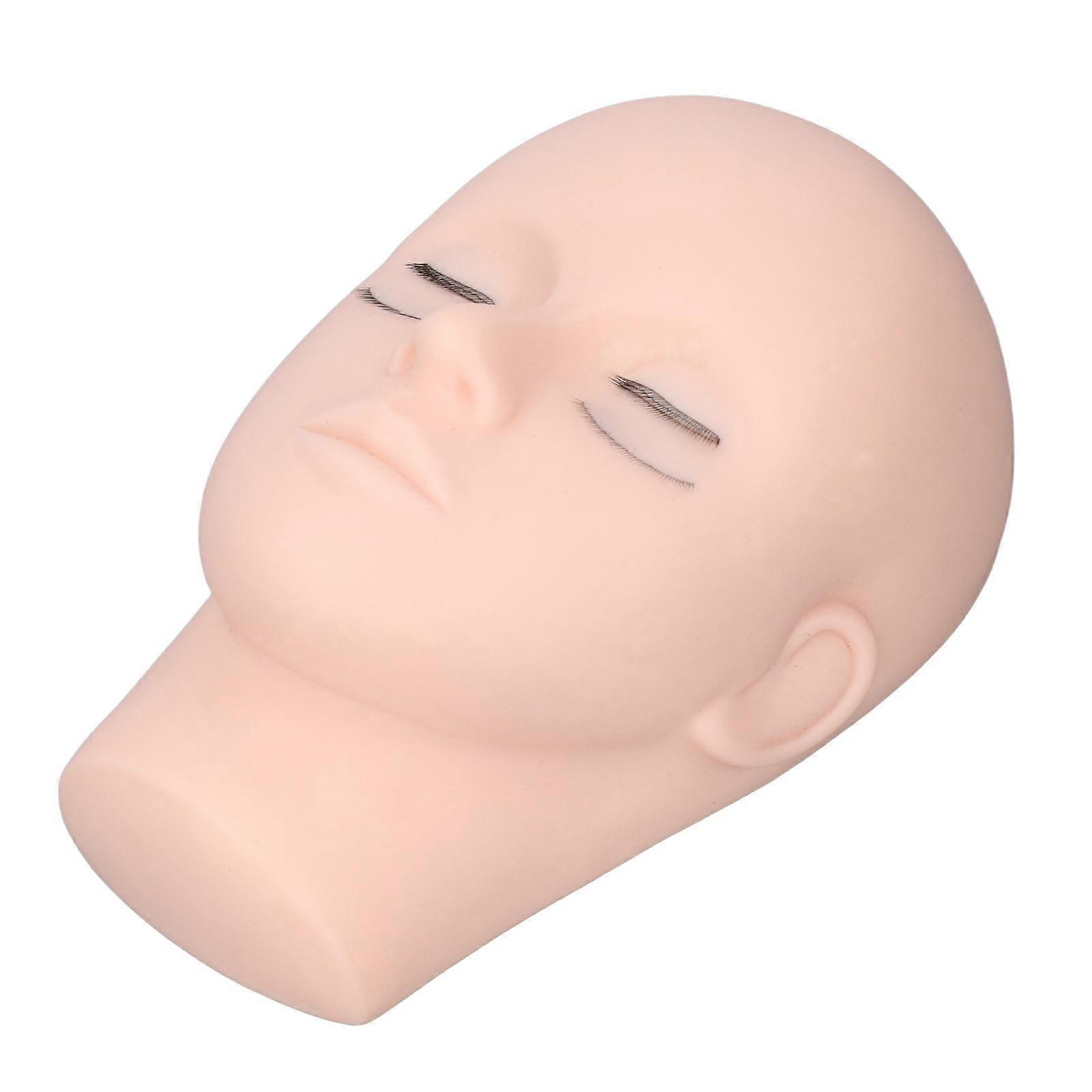 4 Layer Lash Mannequin Head Embedded Soft Multifunctional Eyelash Training Mannequin Head Model for Eyelash Store