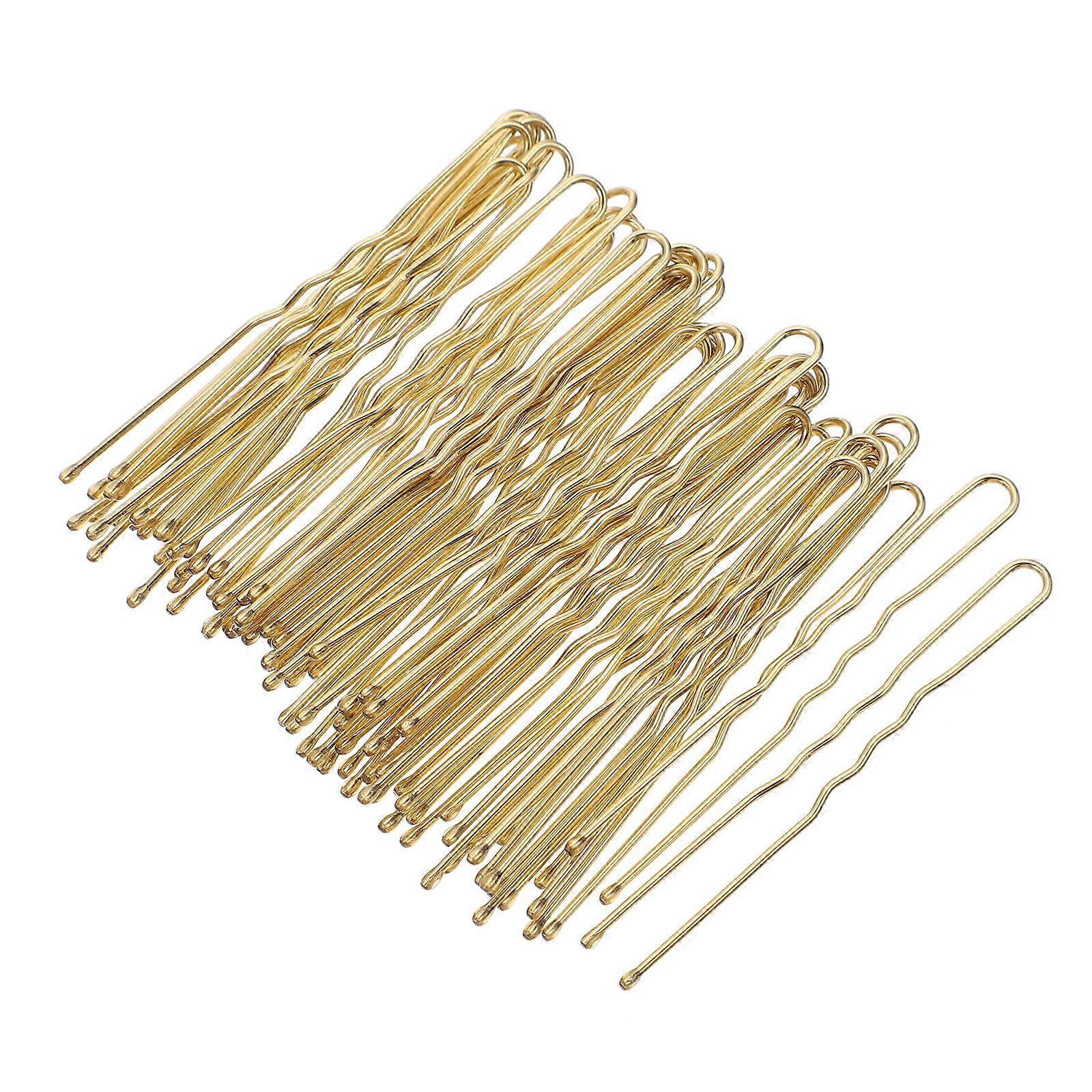 Épingles à cheveux en alliage durable en forme de U pour les femmes Couleur dorée Sûr à utiliser avec Hold 3 Boxes