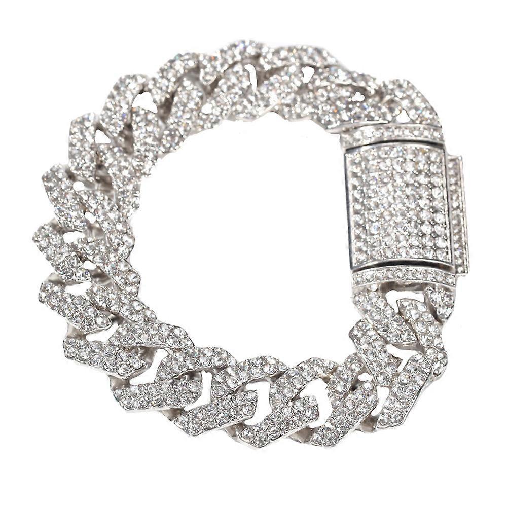 Gentleman Bangle with Key Lock Design for Men in Silver Color 1 Pc Versatile Hand Rope