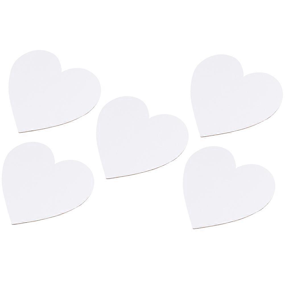 5pcs Heart Shaped Canvas Panels for Acrylic & Oil Painting – Ideal for Students, Hobbyists & Art Classes