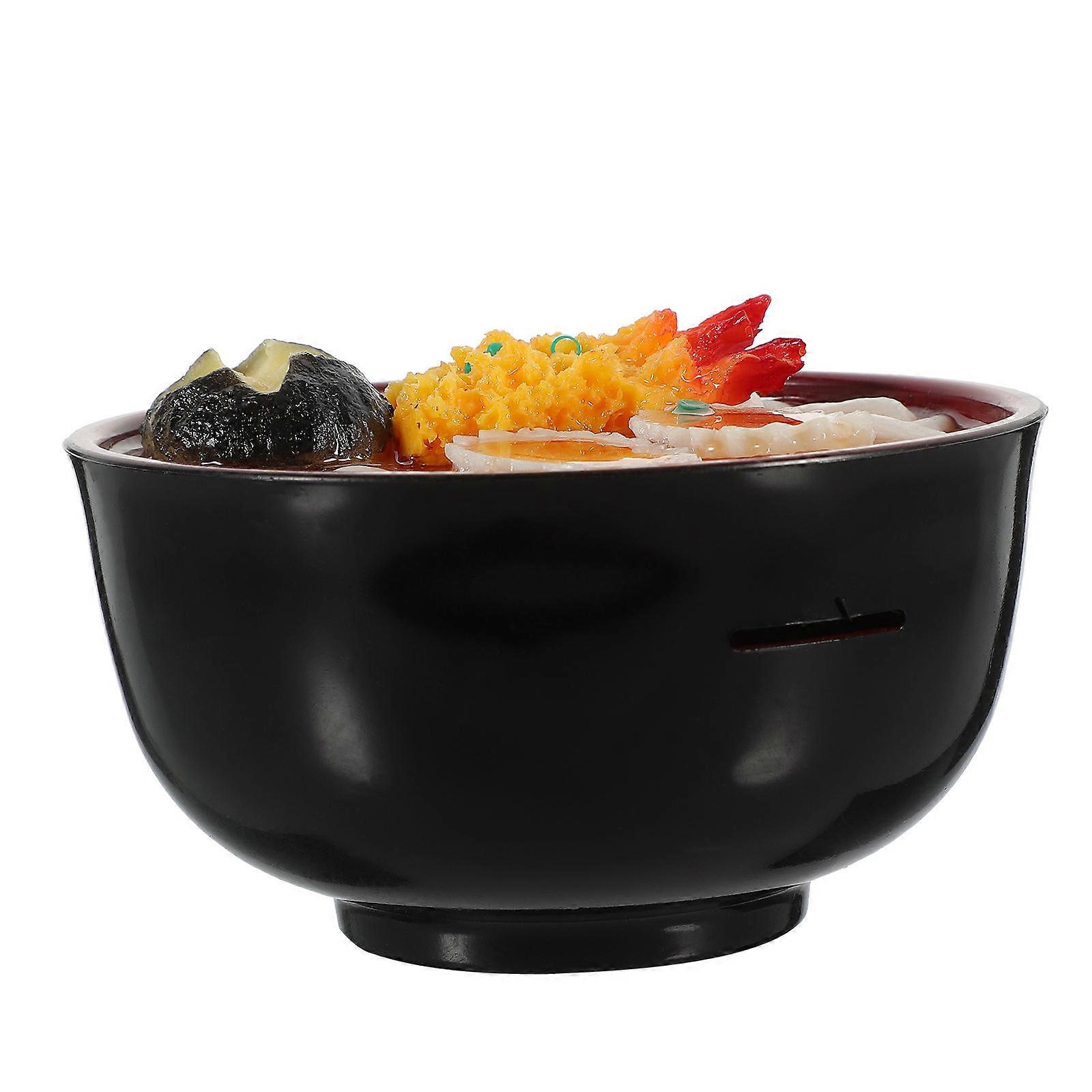 ラーメンボウル貯金箱収納用PVC製、取り外し可能なストッパー付き 5.9 x 4.7インチ