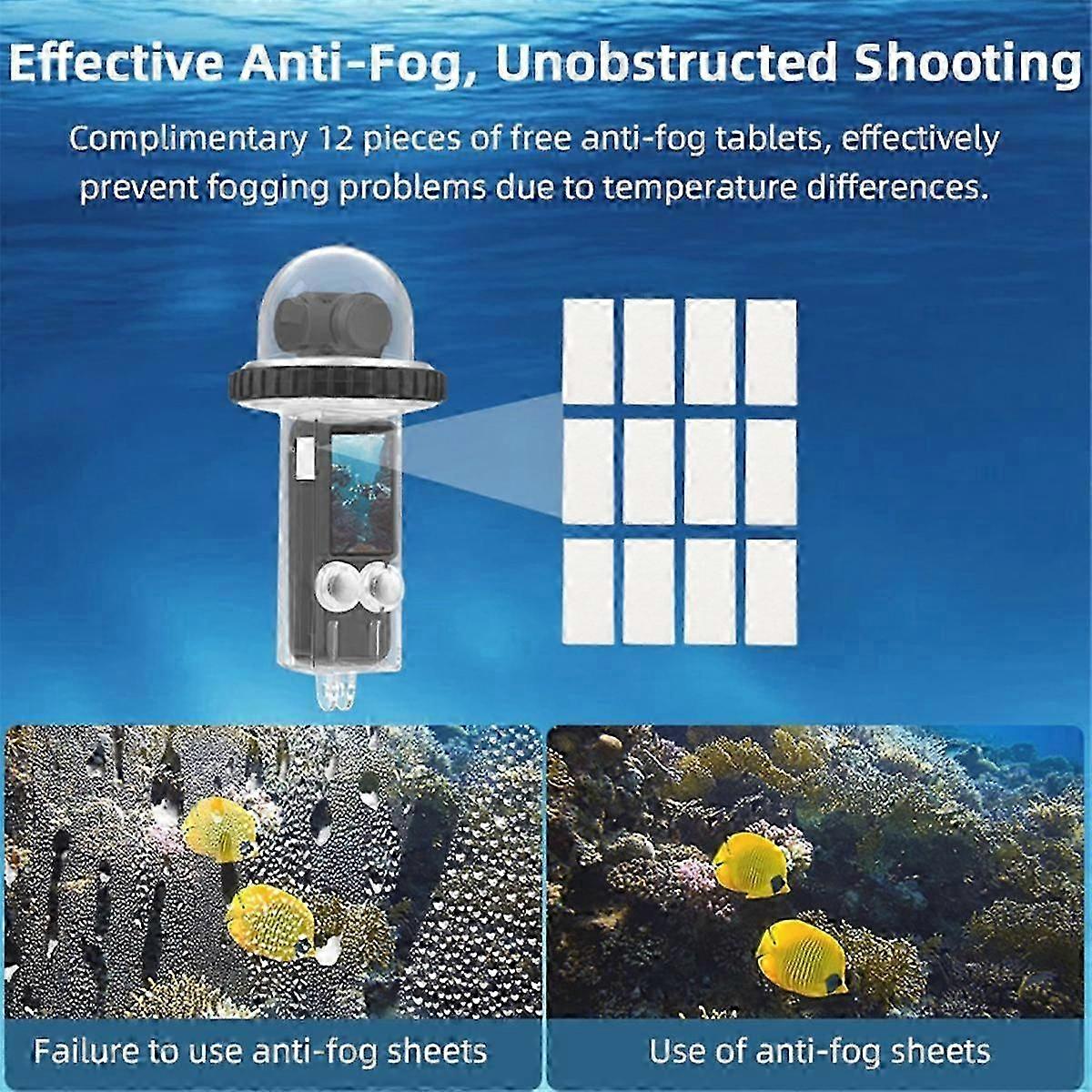 40M Underwater Waterproof Case for 3 Action Camera Housing Protective Diving Mount