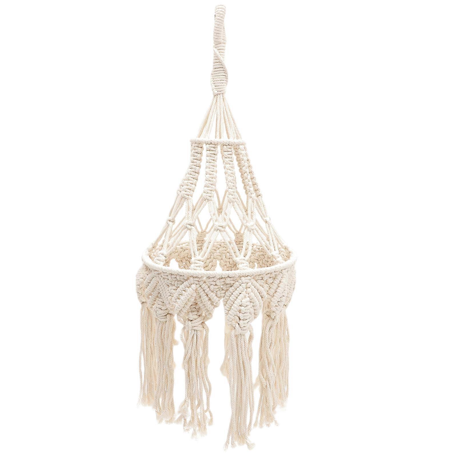 Macrame Woven Lamp Shades for Decor Bohemia Style Ceiling Hanging Lamp Cover