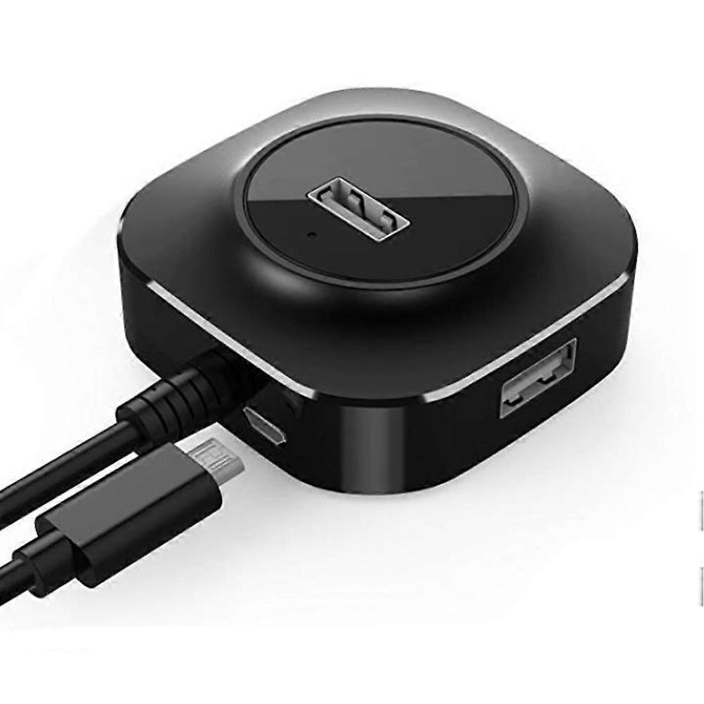 Usb Hub Laptop Usb 2.0 Hub 4-Port High Data Transfer for Laptop Computer Phone Tablet Silver Fast Transfer 1Pack