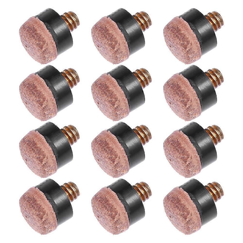 Cue Tips Set Billiard Cue Tips Replacement Screw-On Tips for Snooker and Pool Games 1.30 x 1.20 x 1.20cm Brown 30Pcs