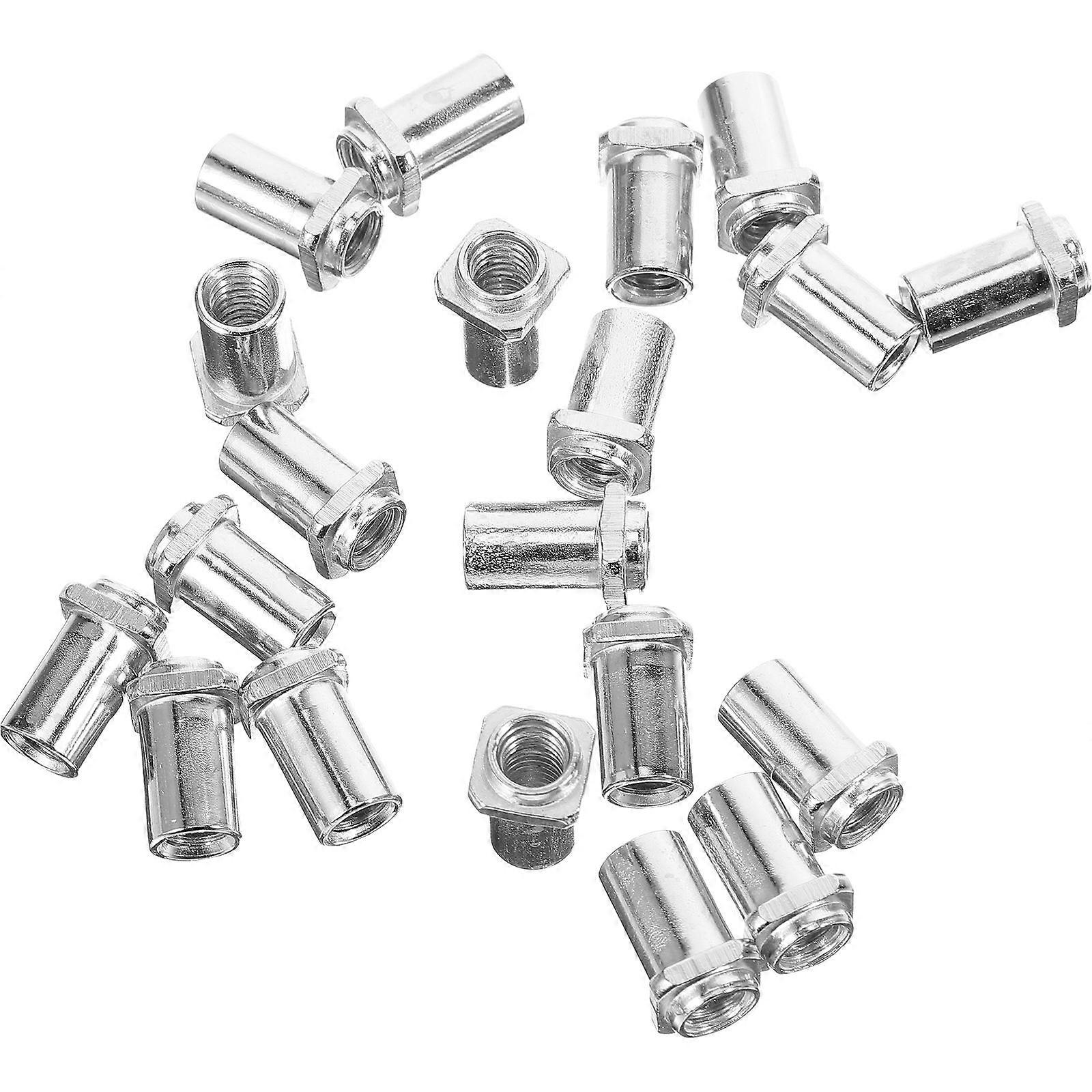 Lug Nuts Set For Drum Maintenance Silver Iron 1.50X0.90X0.90CM Friction Increase Practical Function 20Set