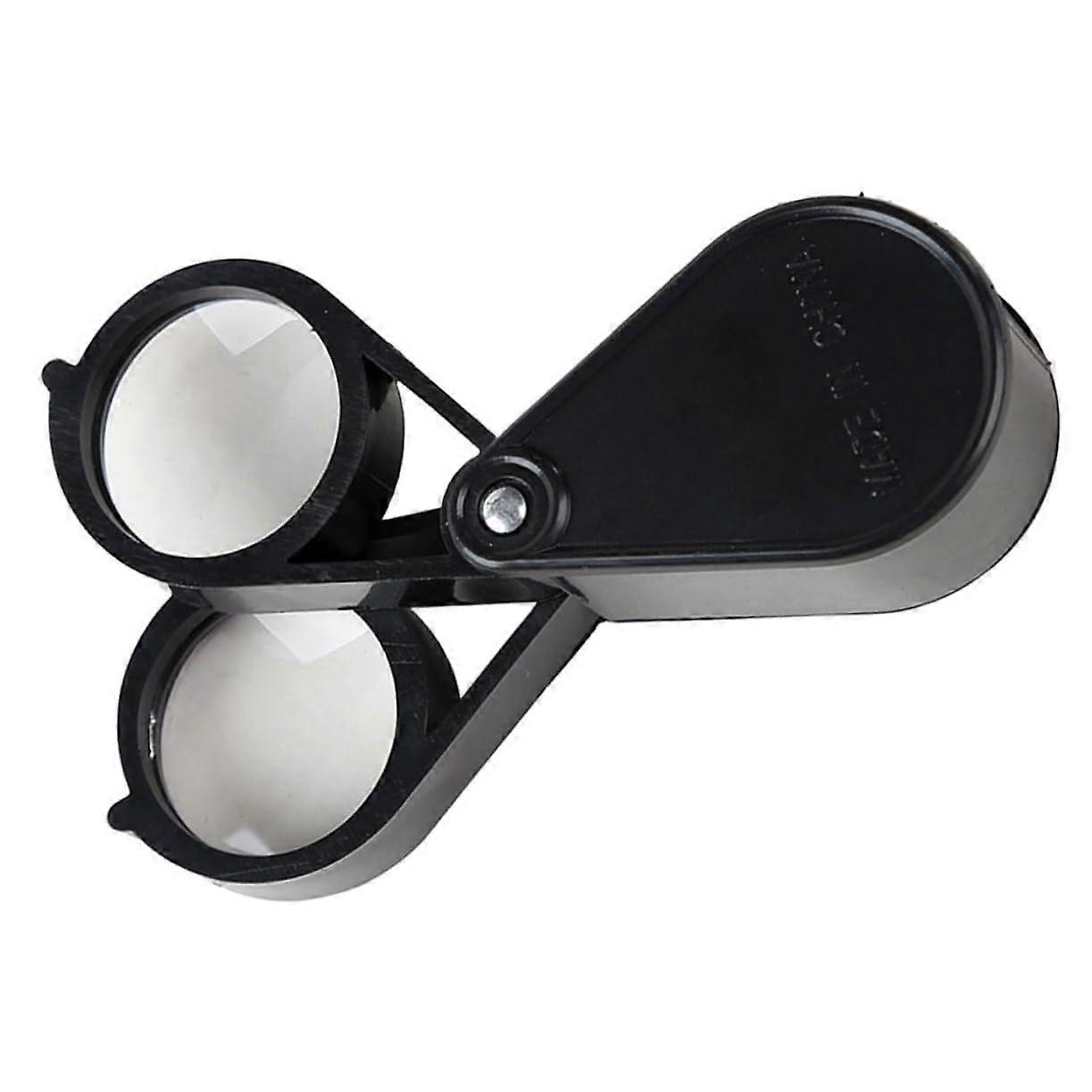 Doublelens folding magnifier, resolution for jewelry inspection, compact folding function