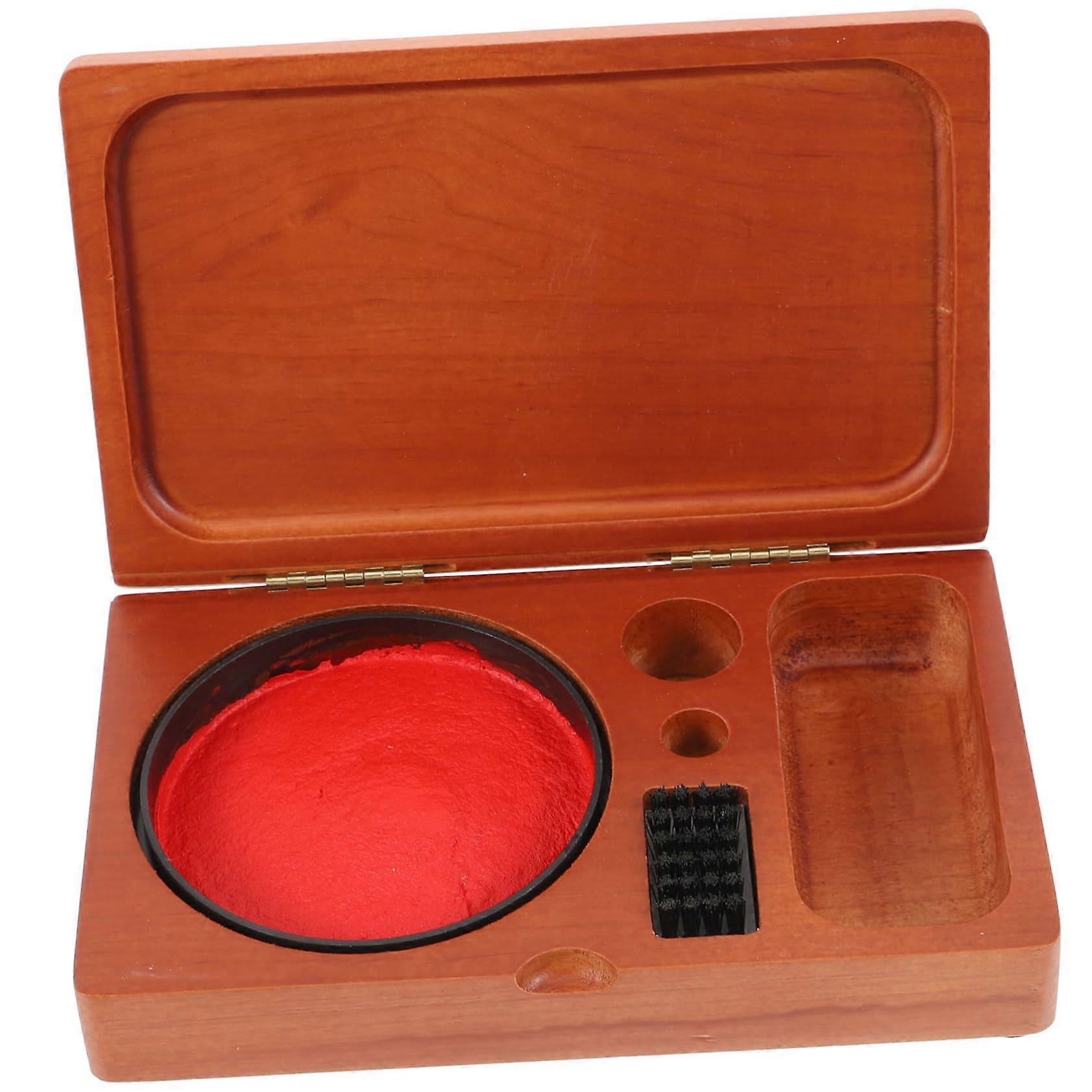 Vintage Wood Stamp Storage Box for Creative Craft Projects Portable MultiFunction Box for Stamps and Small Items