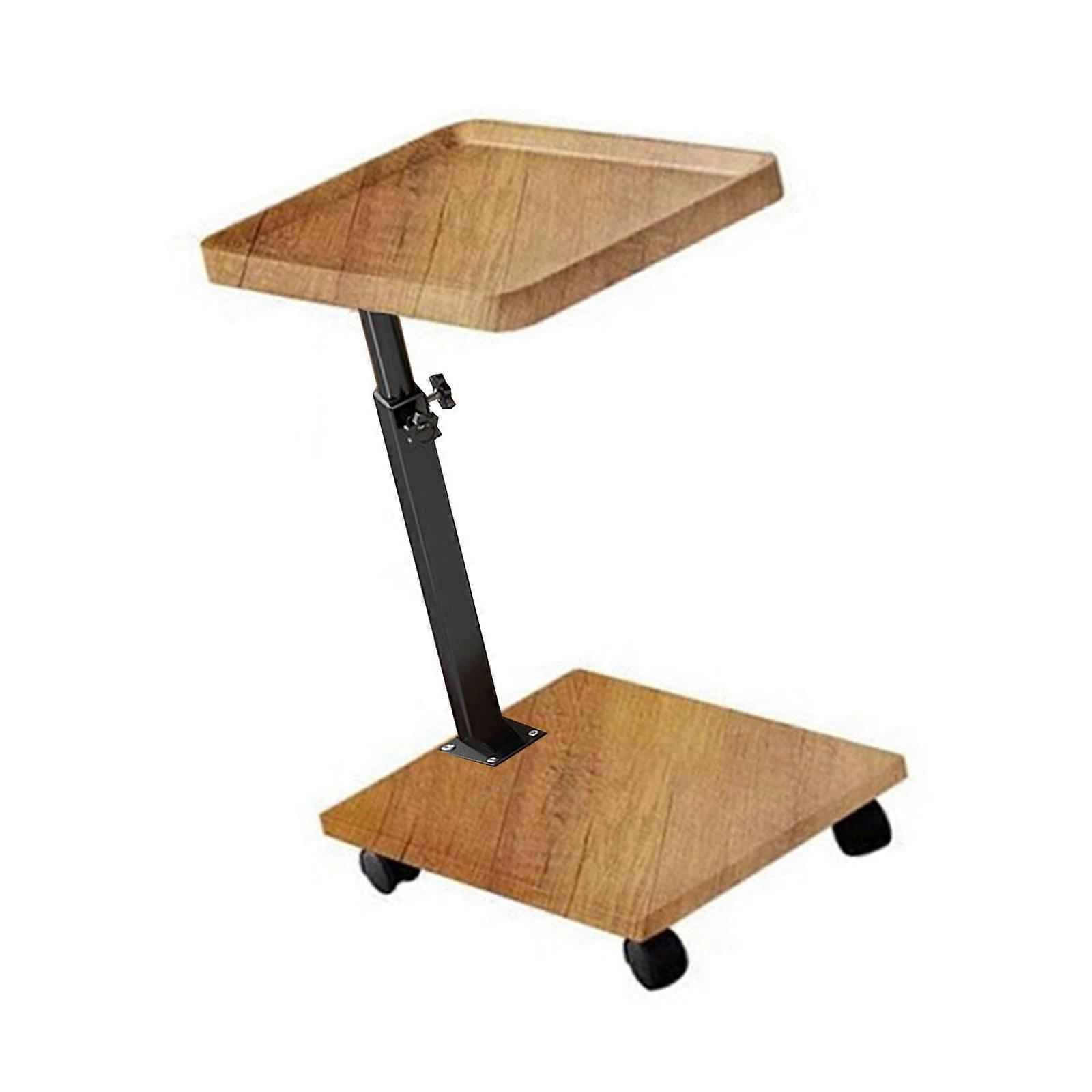 Flexible wood Couch Table Height adjustment & Movable Table Modern Mobile Coffee Table Couch End for Convenient Use Wood color