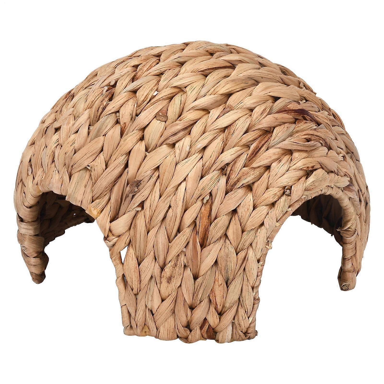 Cozy Small Animal Hideout – Guinea Pig Sleeping Hut, Natural Shelter Handwoven Grass Hideout