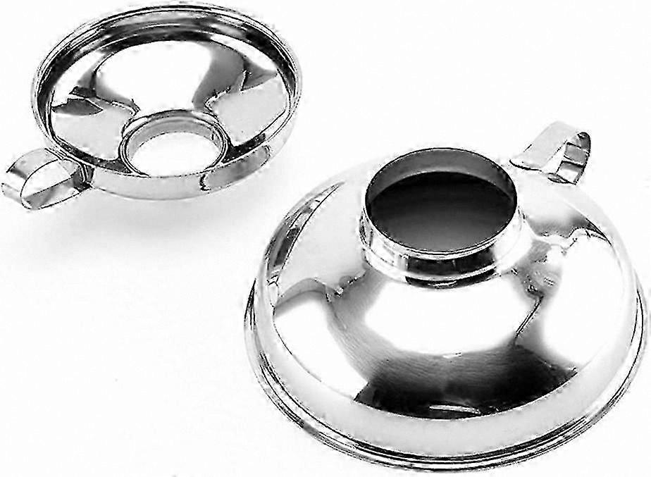Stainless Steel Funnel Set, 2-Piece Kitchen Funnel with Handle for Liquids, Oils, Powders, and More (Large & Small)