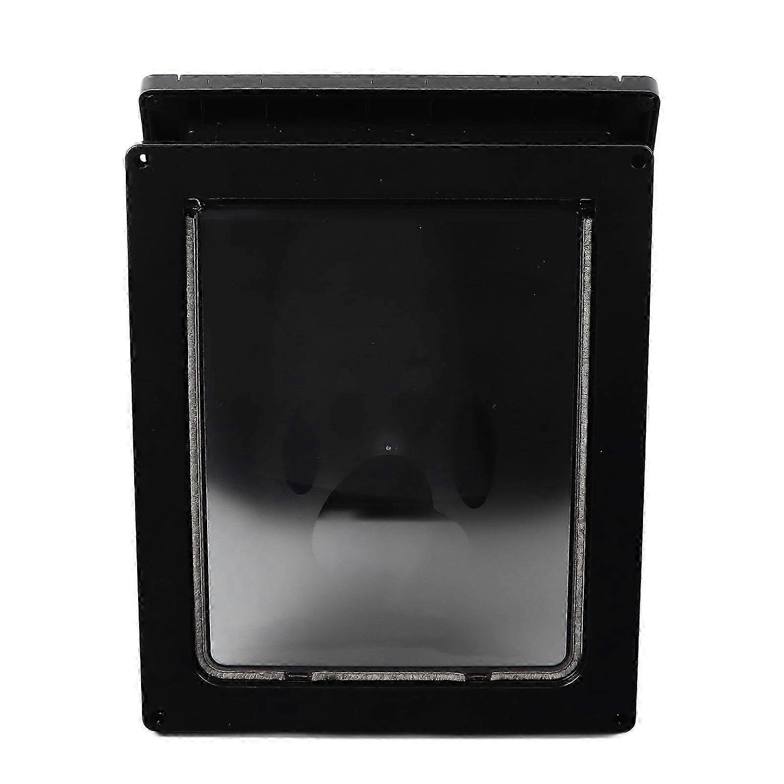 باب داخلي وخارجي مقاوم للعوامل الجوية للحيوانات الأليفة مع قفل آمن للكلاب والقطط الكبيرة - تصميم متين وقوي