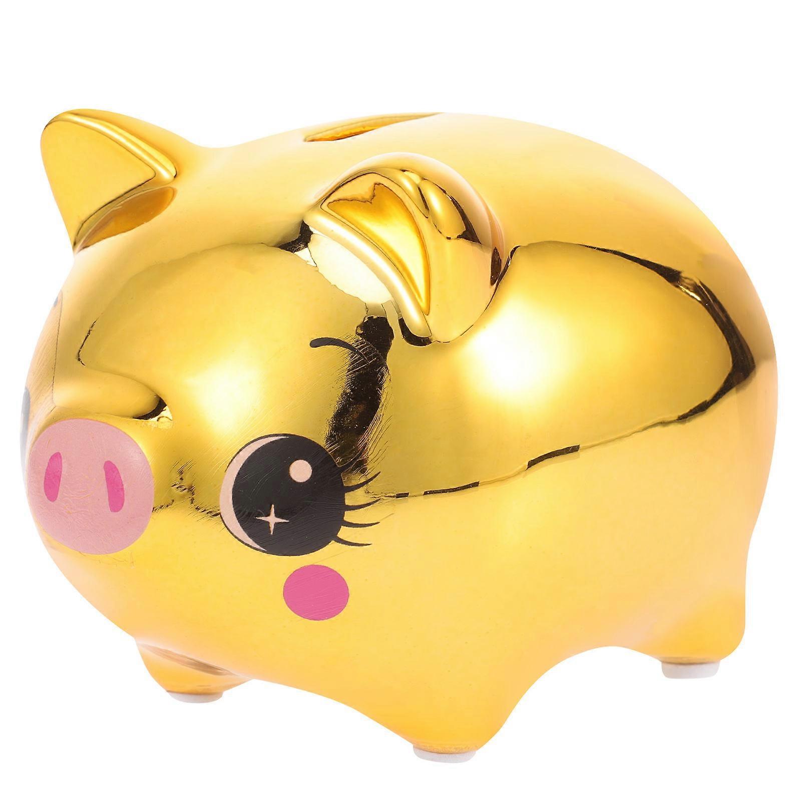 Cute Piggy Shape Desktop Coin Holder Designed For Children And Friends In Ceramic Material Ideal For Home Decoration And Coin Storage 1Pack