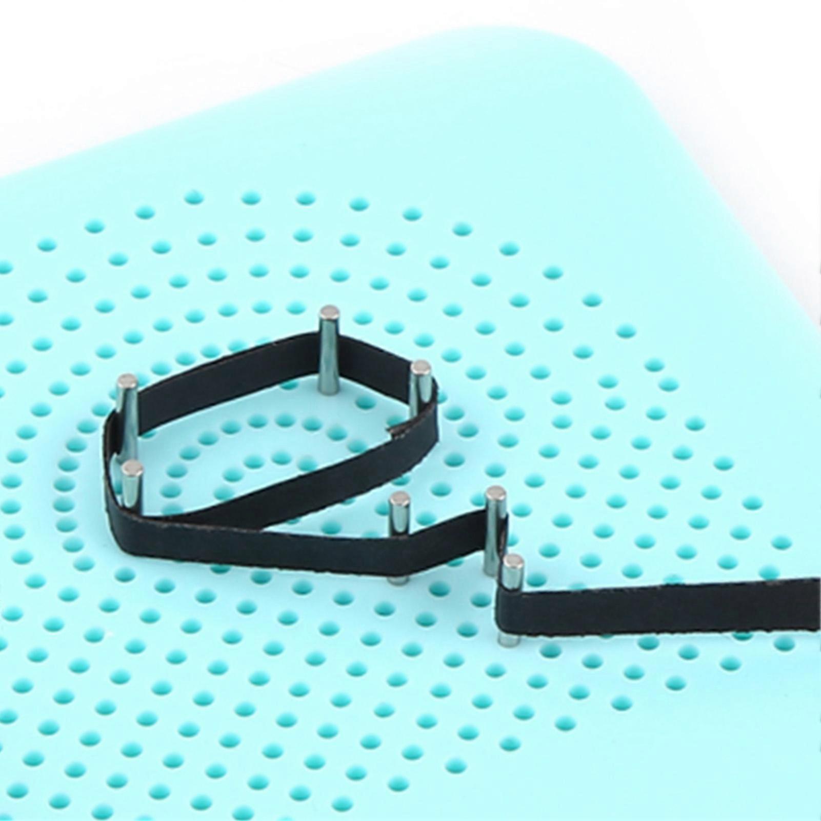 DIY Paper Craft Quilling Tool Roll Grid Quiller Guide With Pin Storage (Blue)