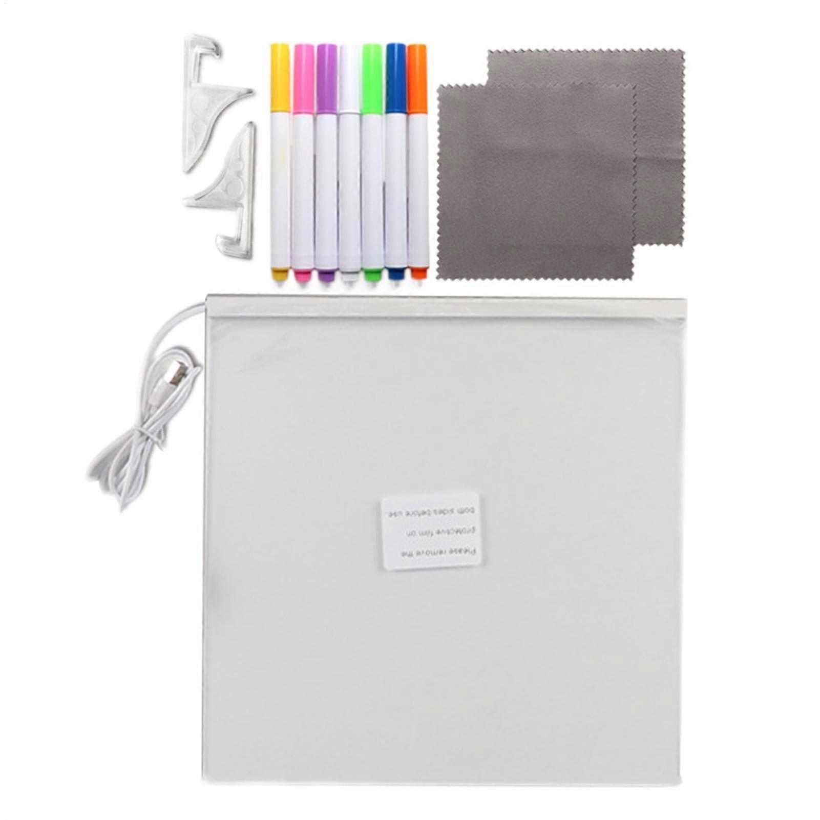 Illuminate the dryerase board with LED light – white writing, erasable for kitchen