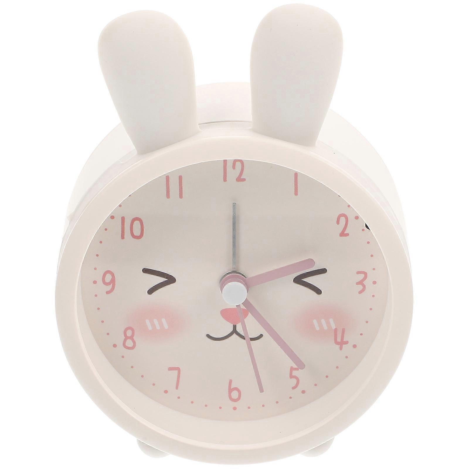 Convenient Table Clock Bunny Ears Alarm Clock Quartz Movement Office Color 8.5x4x10.5cm Size 1Pcs