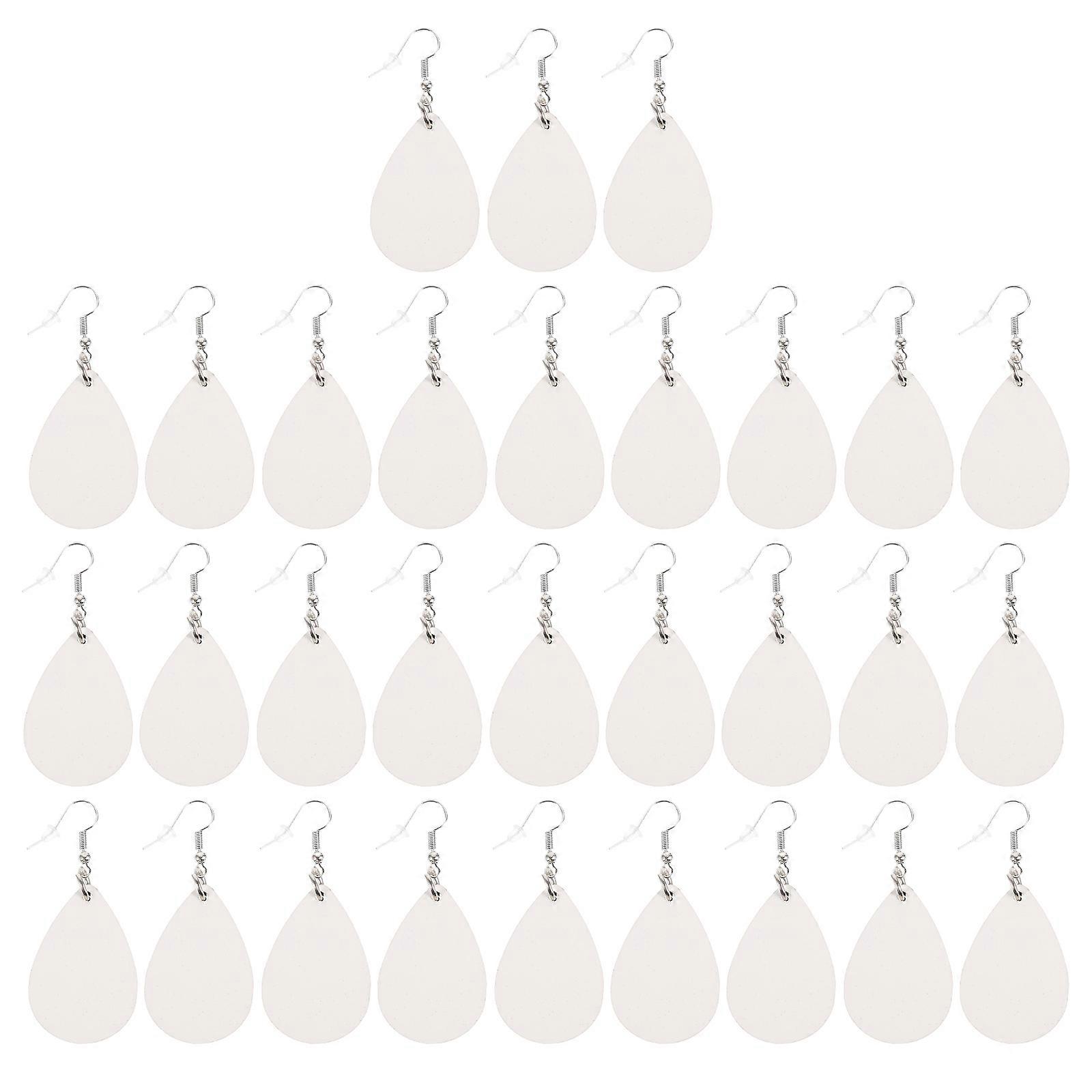30Pcs Sublimation Blank Earrings Unfinished Teardrop Heat Transfer DIY Earring