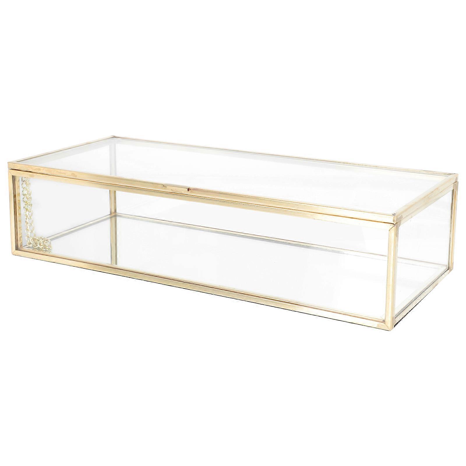 Jewelry Storage Box With Noble And Elegant Design For Bedroom Use In Transparent Color With Dust-proof Function 1Pack