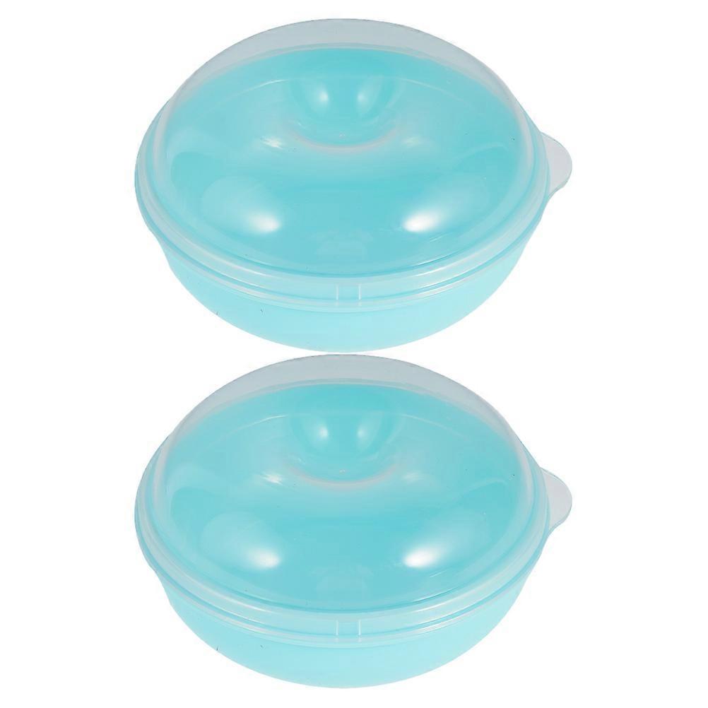 Bread Storage Container PP Material for Storage 2Pcs Transparent Bagel Keeper