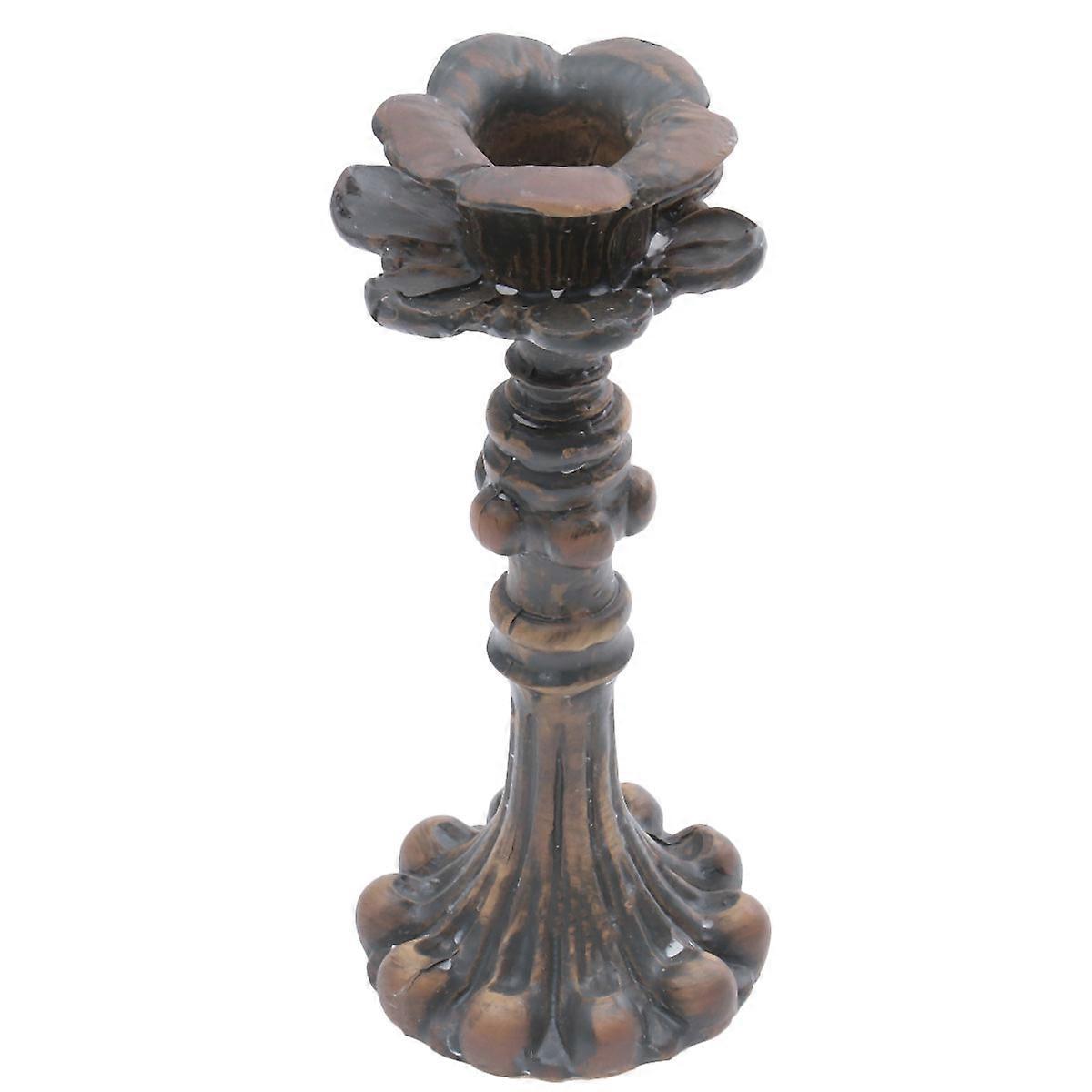 French Style Candlestick Holder Vintage Storage Container 17x7cm Stable Pedestal 1Pcs