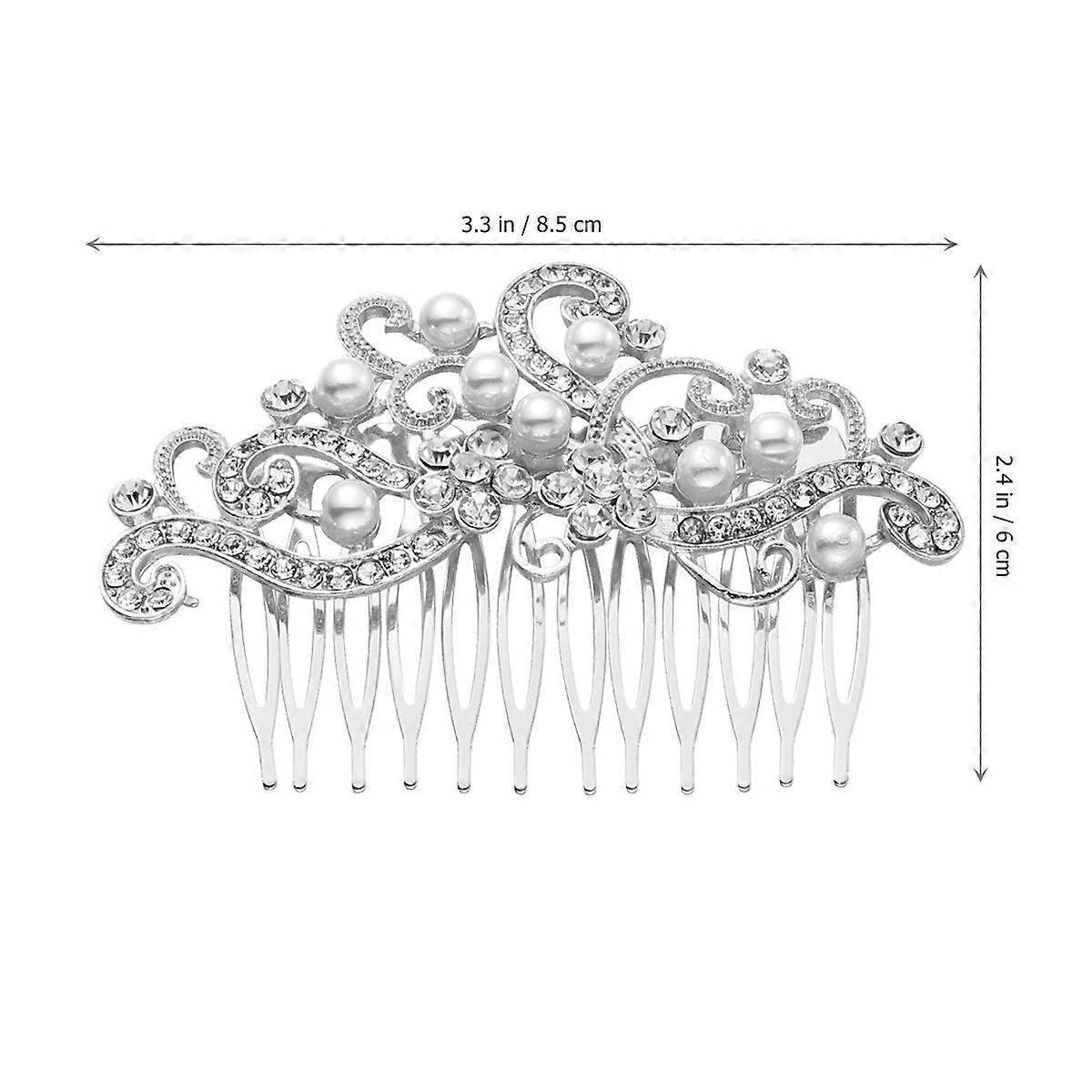 여성을 위한 화려한 신부용 머리 장식 실버 머리 장식, 특별한 파티에 딱 맞는 1팩