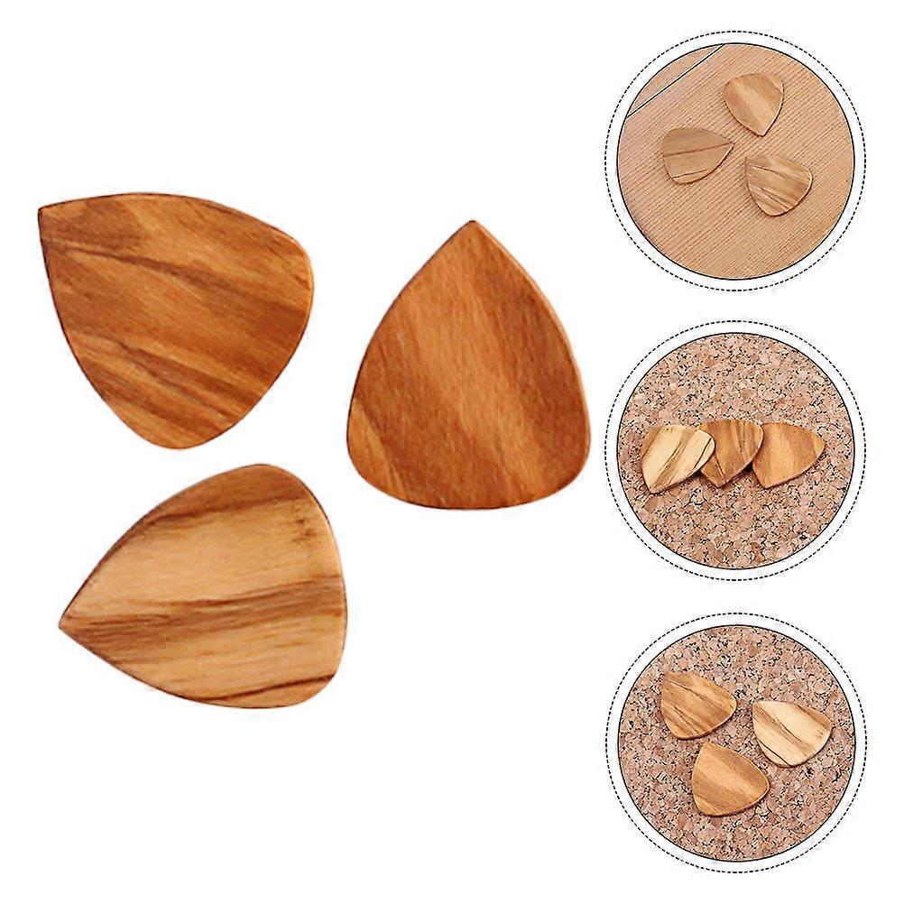 Ukulele Picks Olive Wood Ukulele Performance Rectangular Shape 3Set