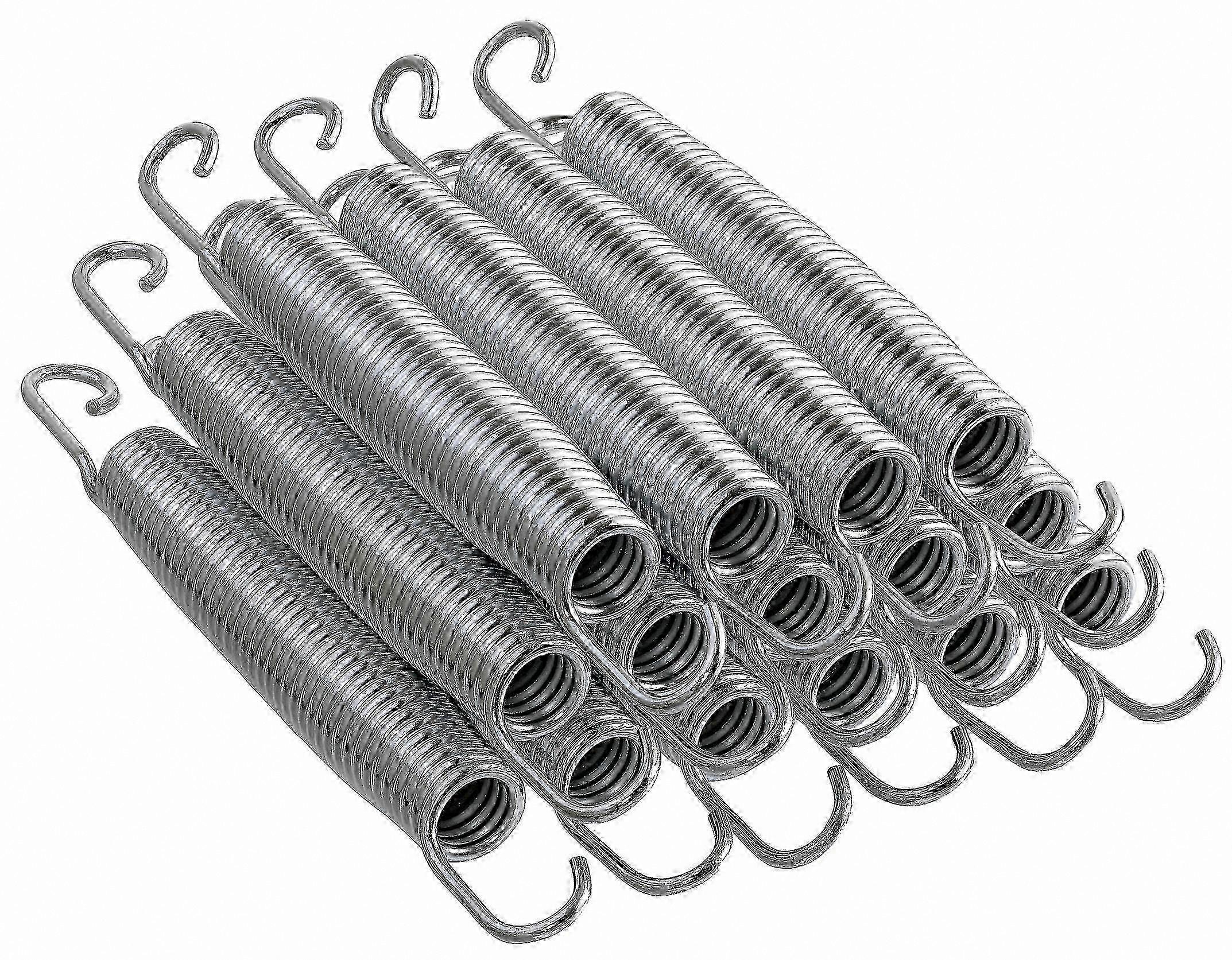 Set of 15 Trampoline Replacement Springs, Heavy-Duty Galvanised, Different Sizes