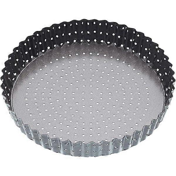 Gray, 25 cm, Non-Stick Removable Fluted Cake Pan/Quiche Pan