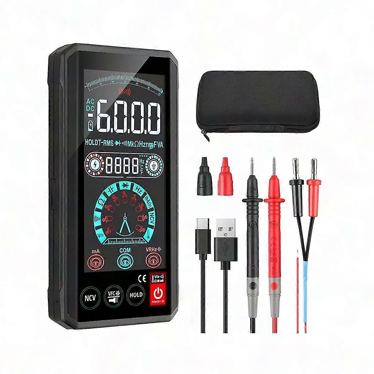 ET8198D Digital Smart Multimeter 4.4" Touch Screen TRMS VFC AC/DC Voltage Current Resistance Meter