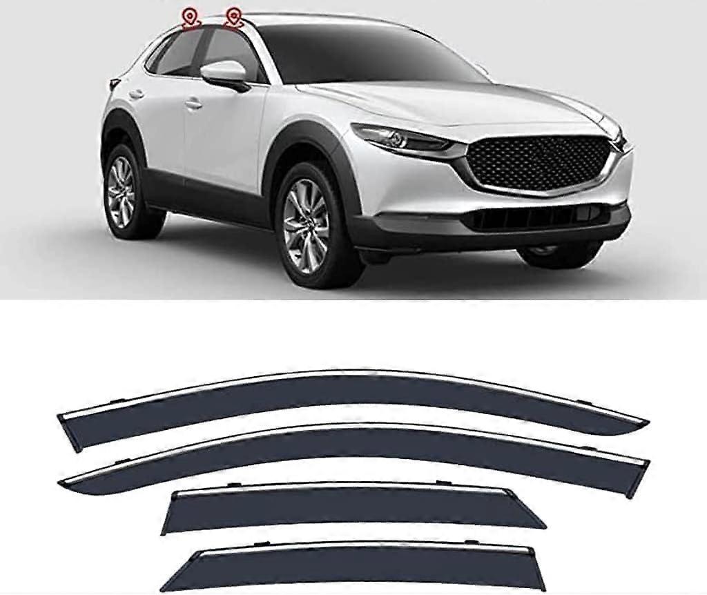 Mazda CX-30 Wind Deflectors 2020-2022, 4-Piece Rain Guard Side Window Accessories, Durable Car Window Protection