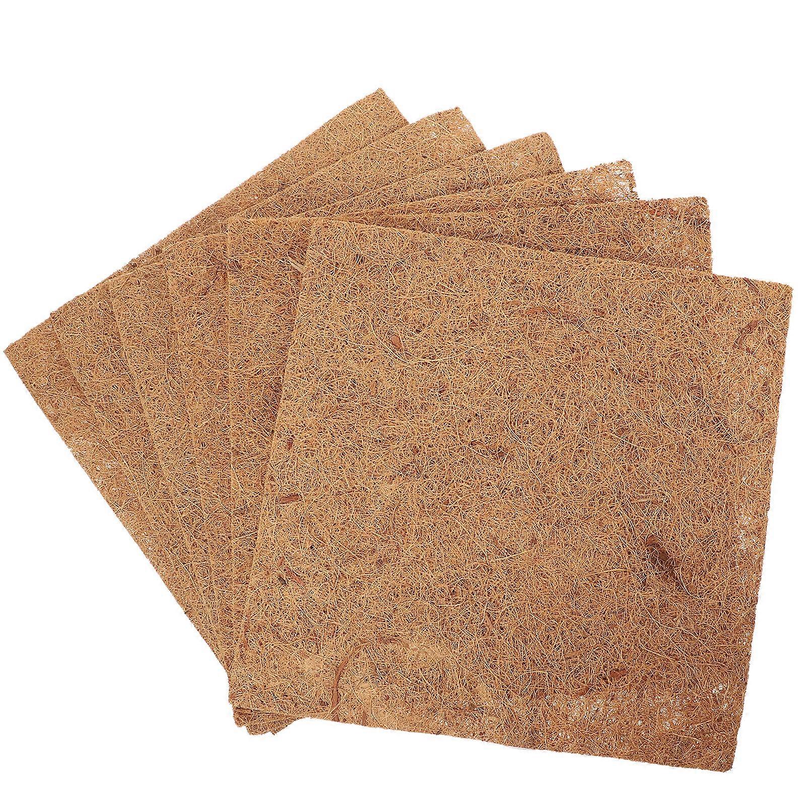 6Pcs Reptile Chicken Mat Breeding Egg Pad Coconut Fiber Breathable for Reptile Pet Chicken Mat