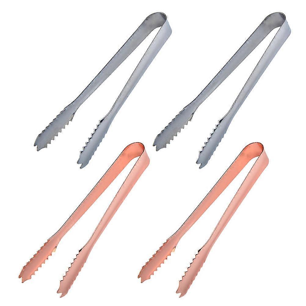 Stainless Steel Kitchen Tongs for Home Use Assorted Color Practical and Sturdy 4pcs